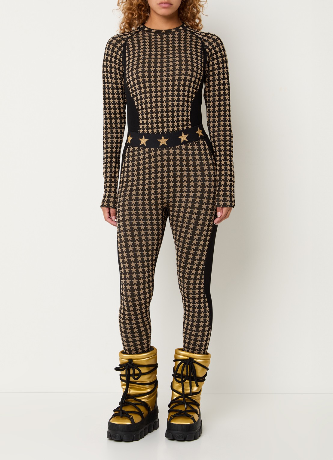 Goldbergh Starlet longsleeve met print - voorkant 2 zwart