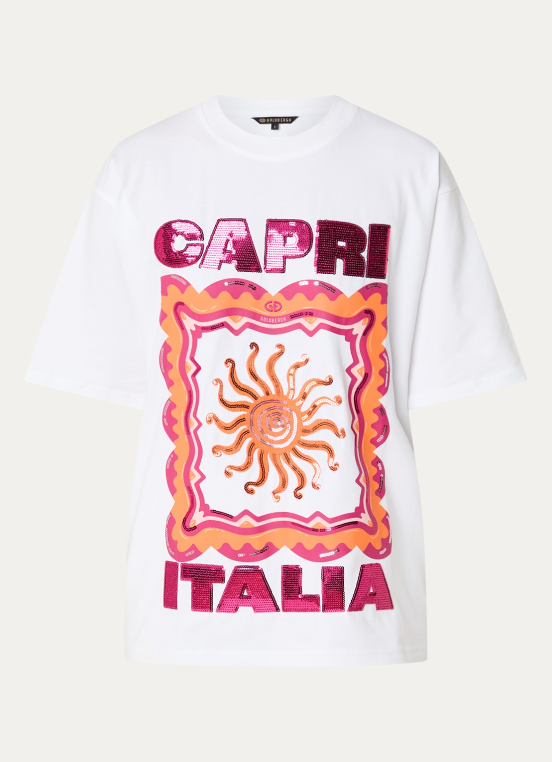 Goldbergh T-shirt met print - voorkant 2 wit