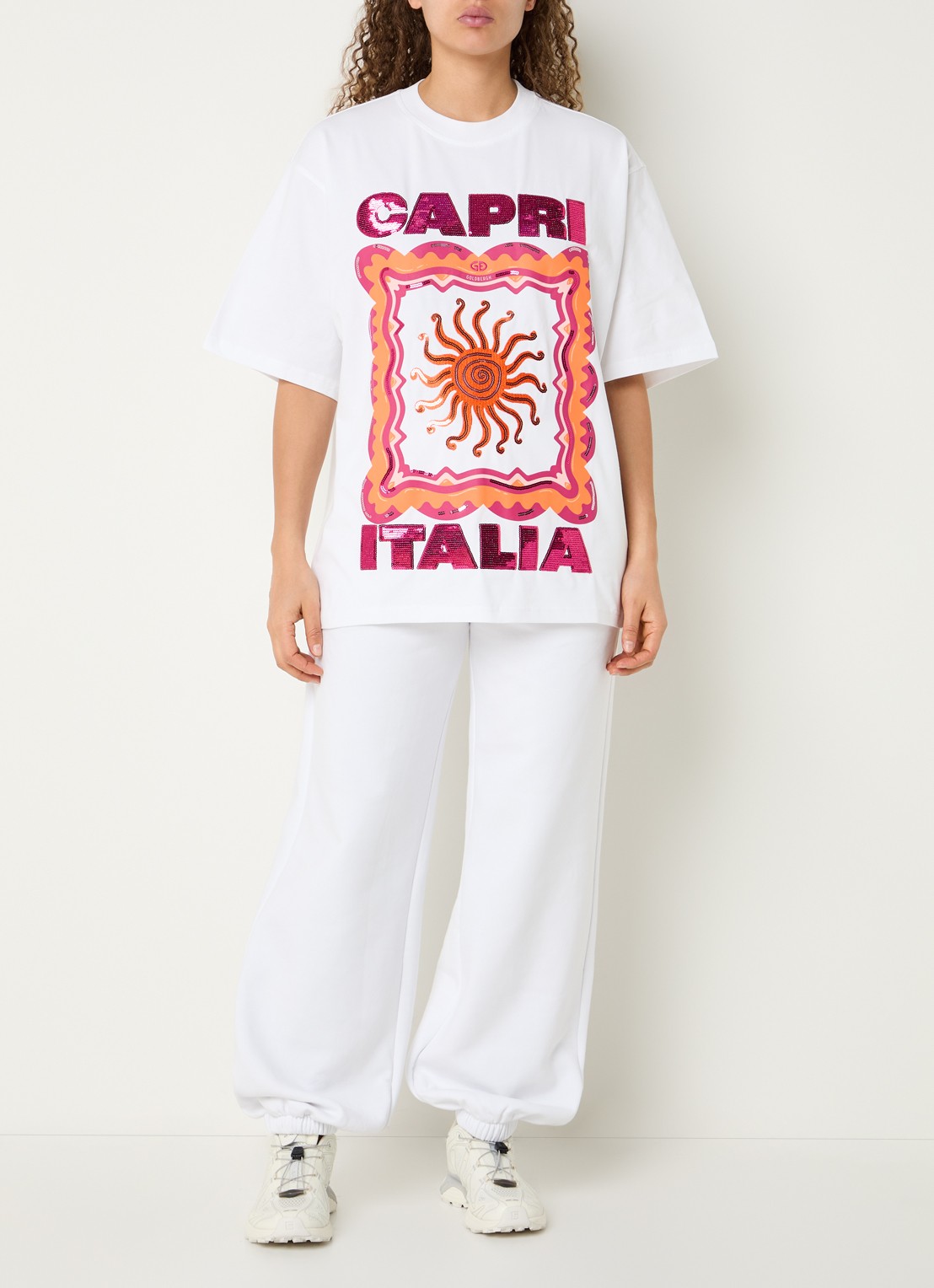 Goldbergh T-shirt met print - voorkant 3 wit