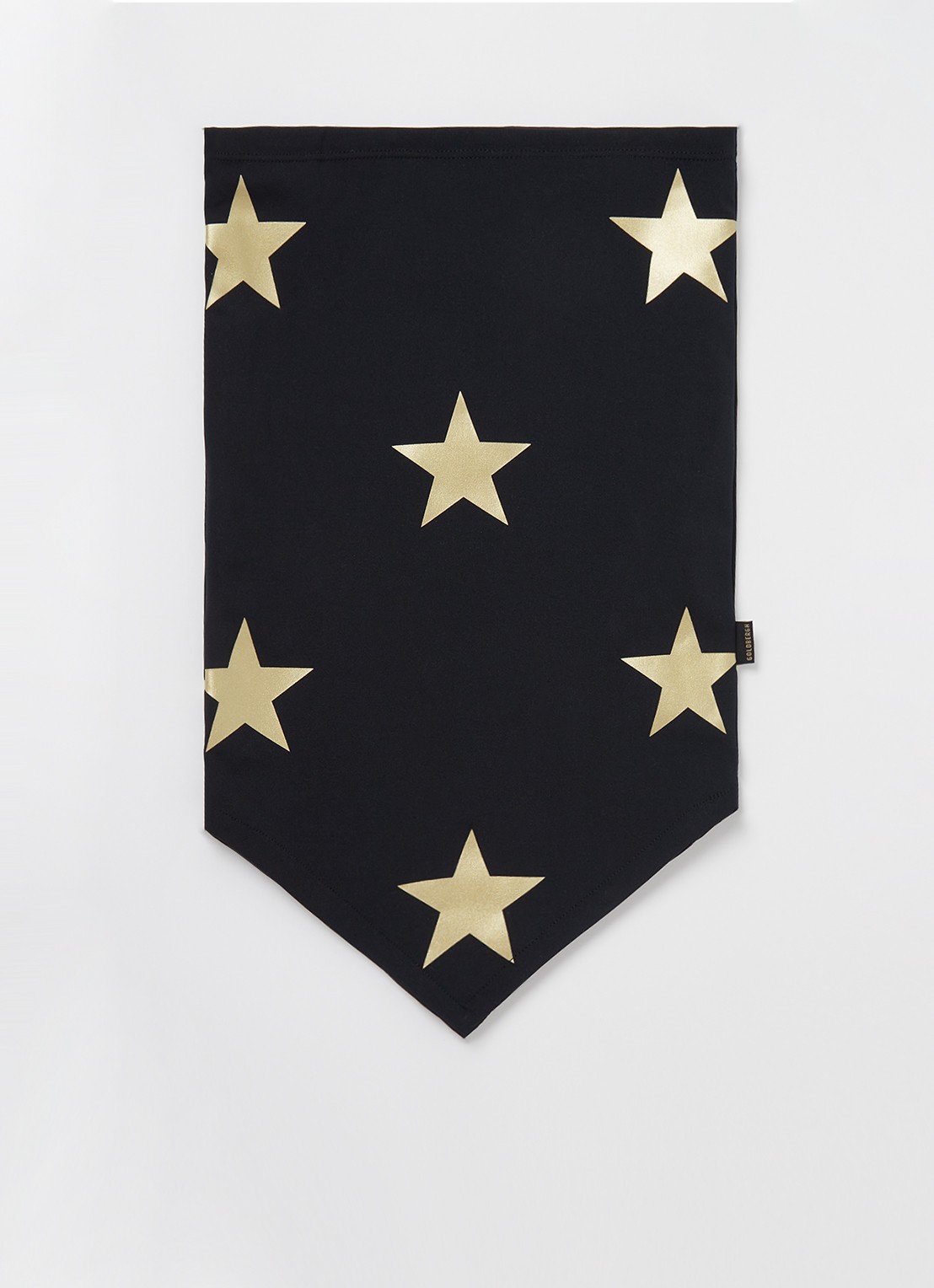 Goldbergh Twinkle colsjaal met sterrenprint - voorkant 2 goud