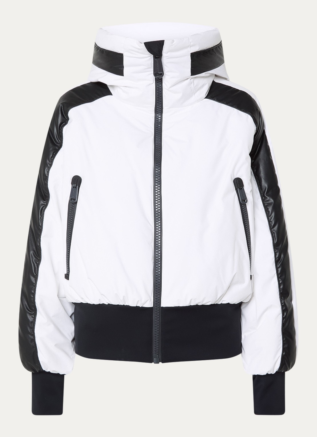 Goldbergh Volare ski-jas met capuchon en ritszakken - voorkant wit