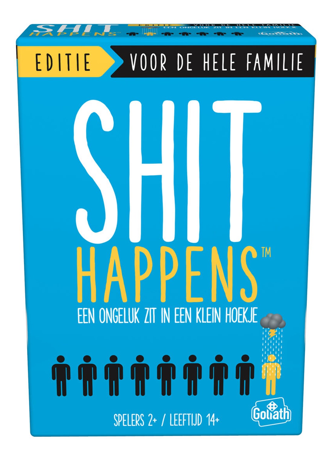 Goliath Shit Happens Familie Editie kaartspel - voorkant blauw