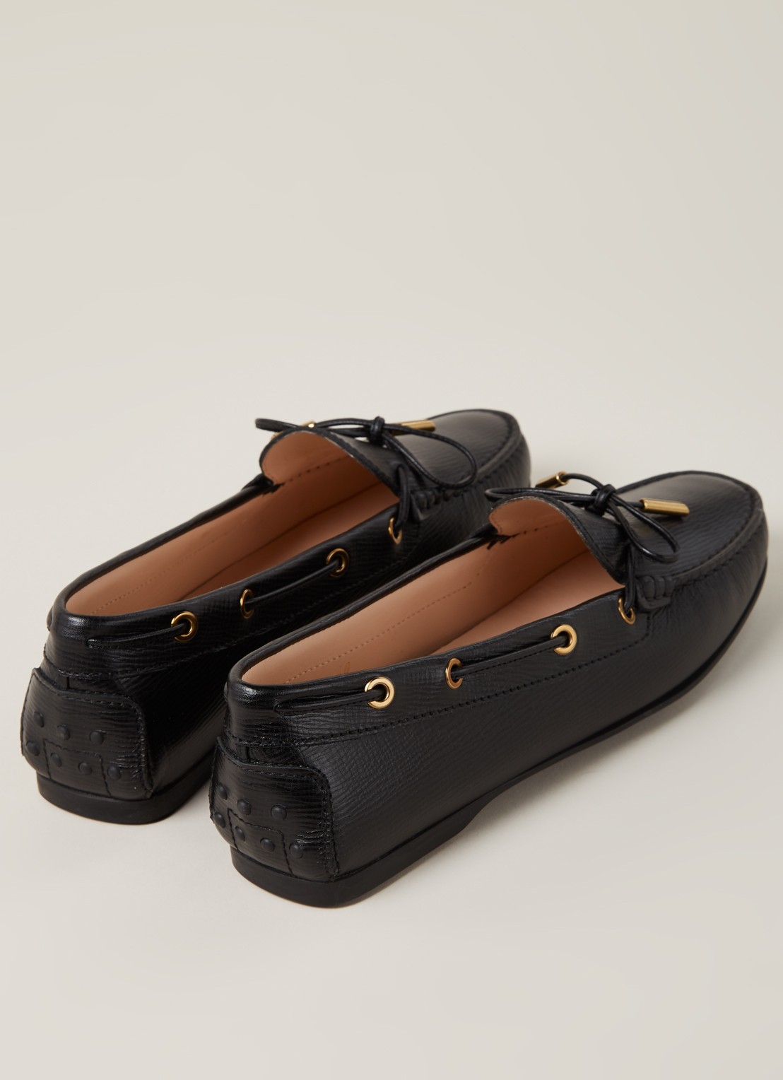 Gomma loafer van leer  - detail 3 zwart