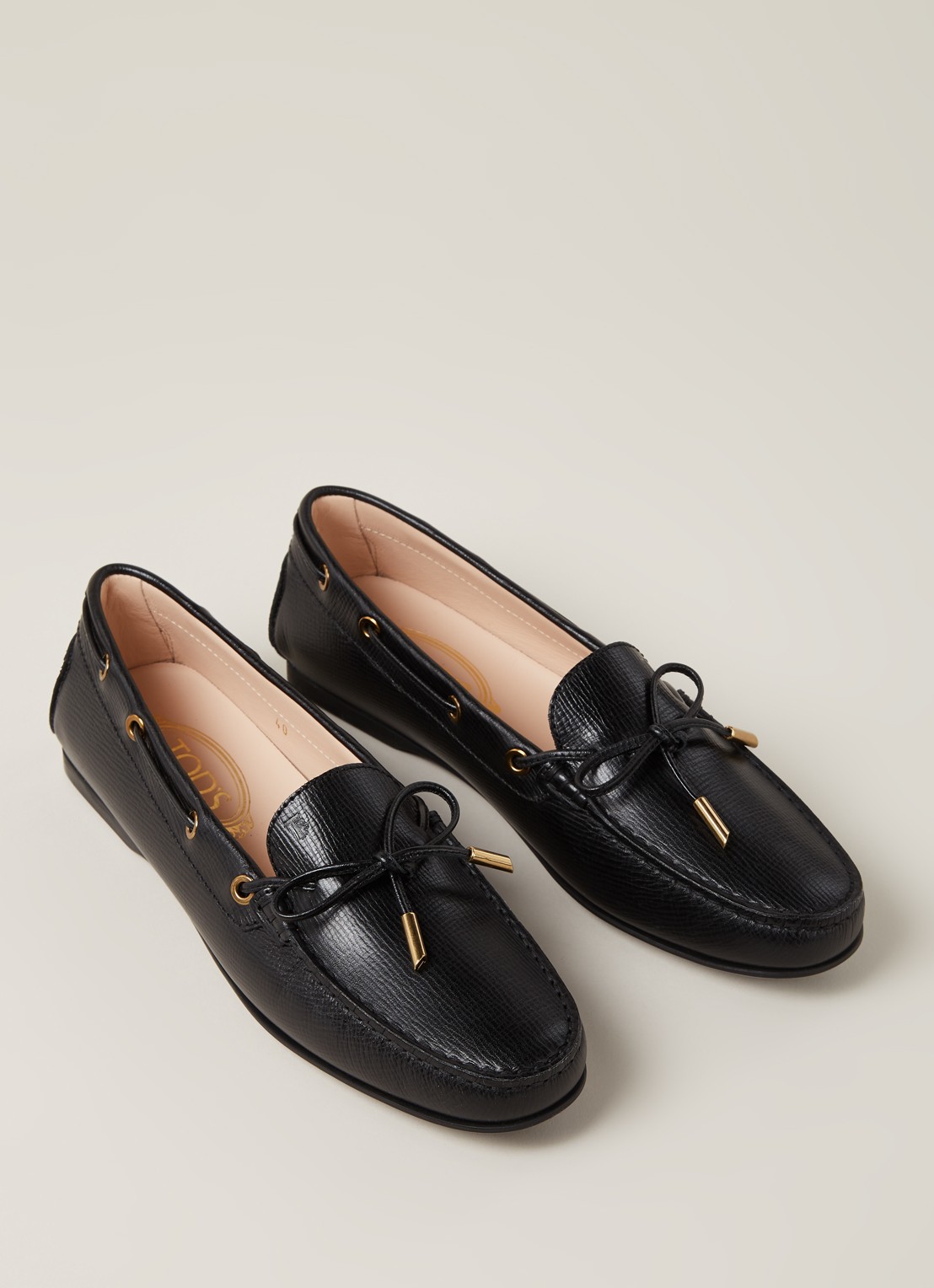 Gomma loafer van leer  - detail 4 zwart