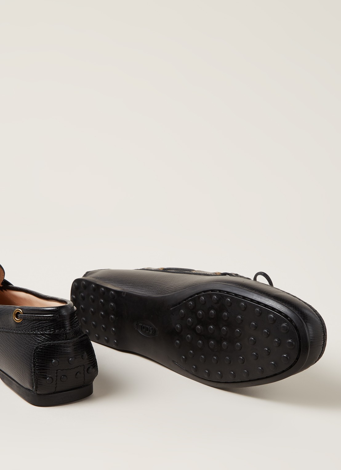 Gomma loafer van leer  - detail 5 zwart