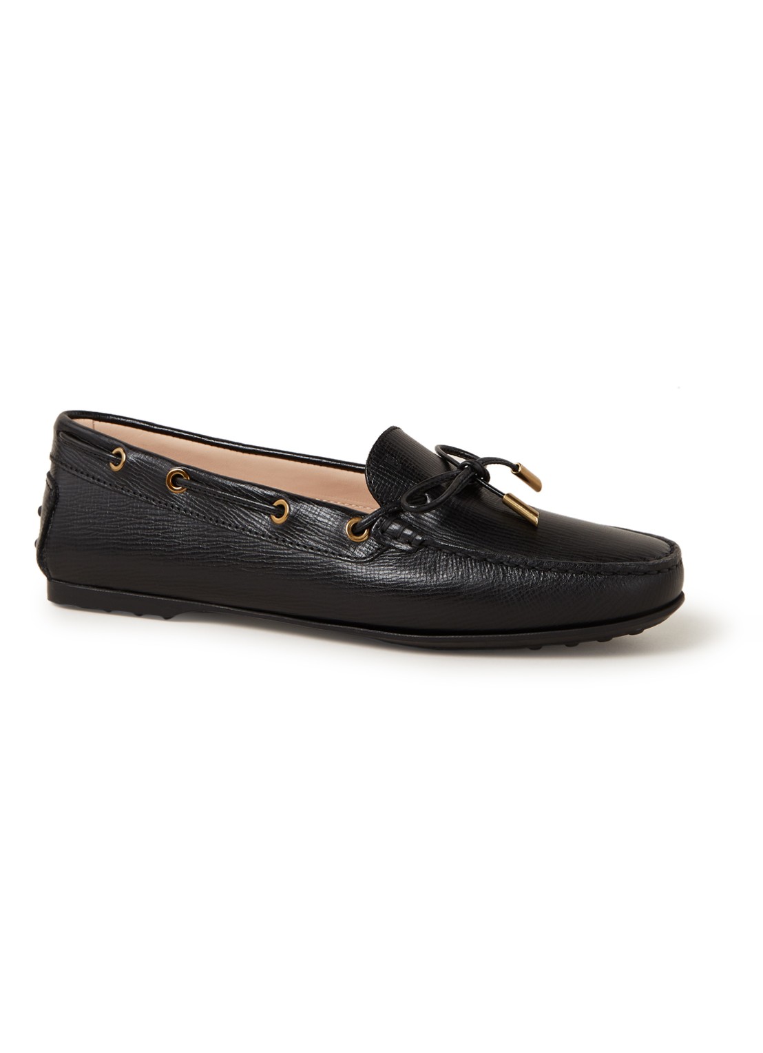 Gomma loafer van leer  - voorkant zwart