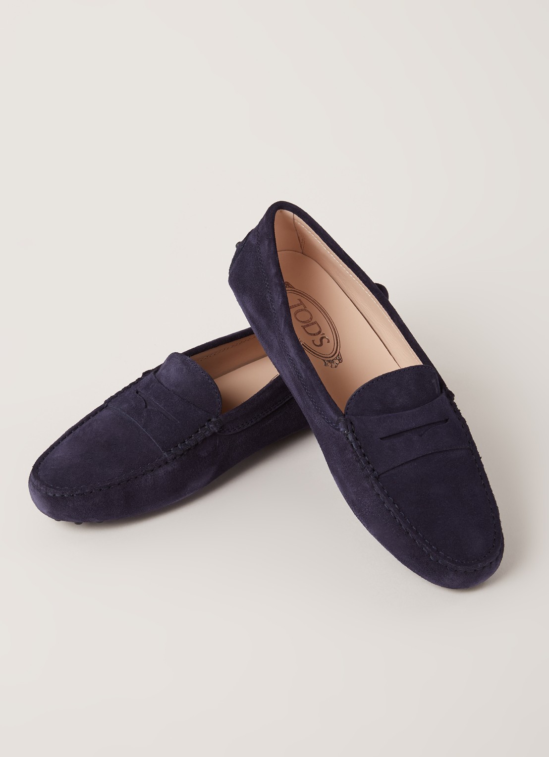 Gommini loafer van suède - detail 4 donkerblauw
