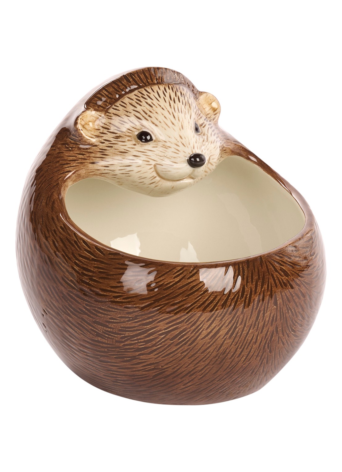 Goodwill Egel schaal 18 cm - voorkant bruin