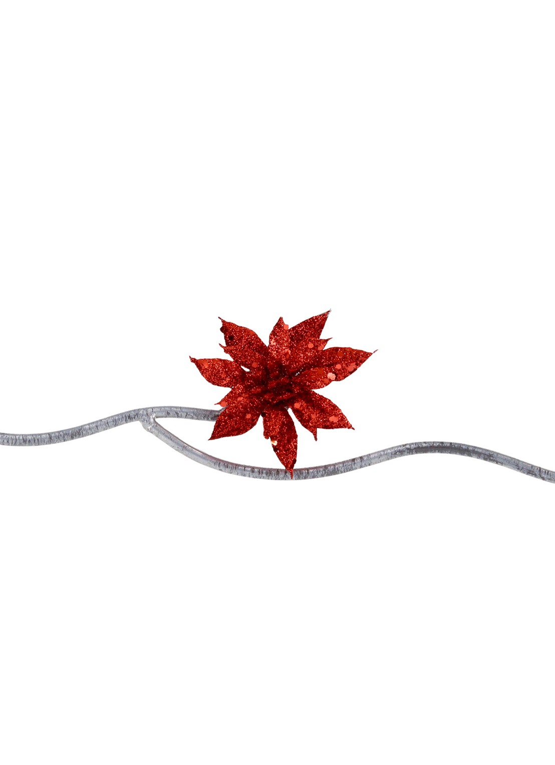 Goodwill Kerstster kerstornament met clip 9 cm - voorkant rood