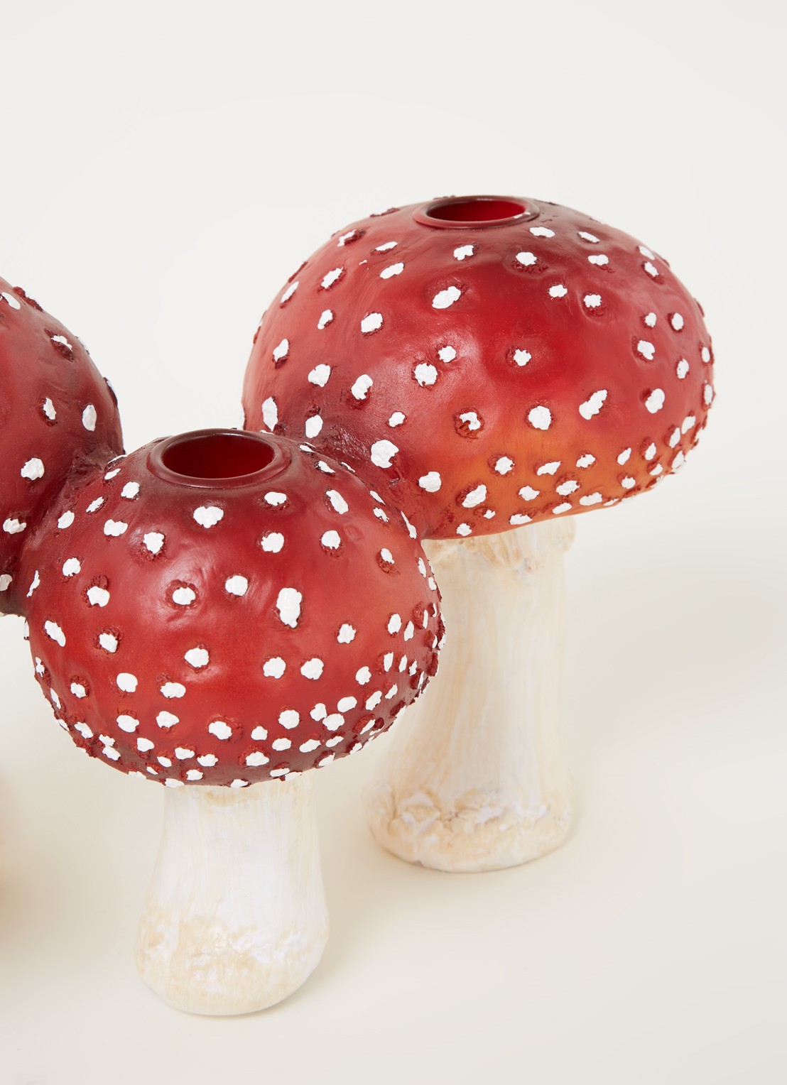 Goodwill Mushroom kandelaar 29,5 cm - detail steenrood