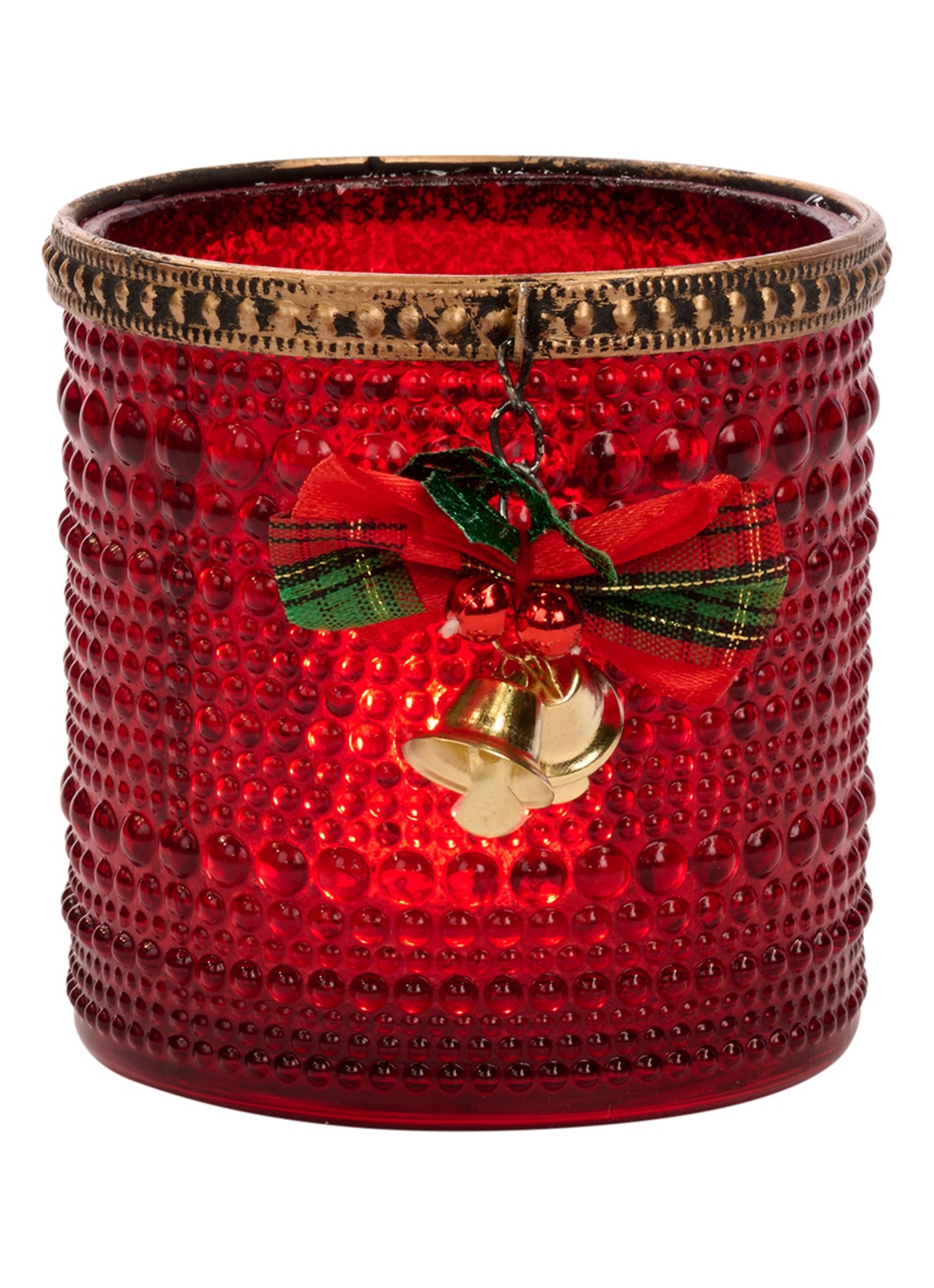 Goodwill Waxinelichthouder 10,5 cm - voorkant rood