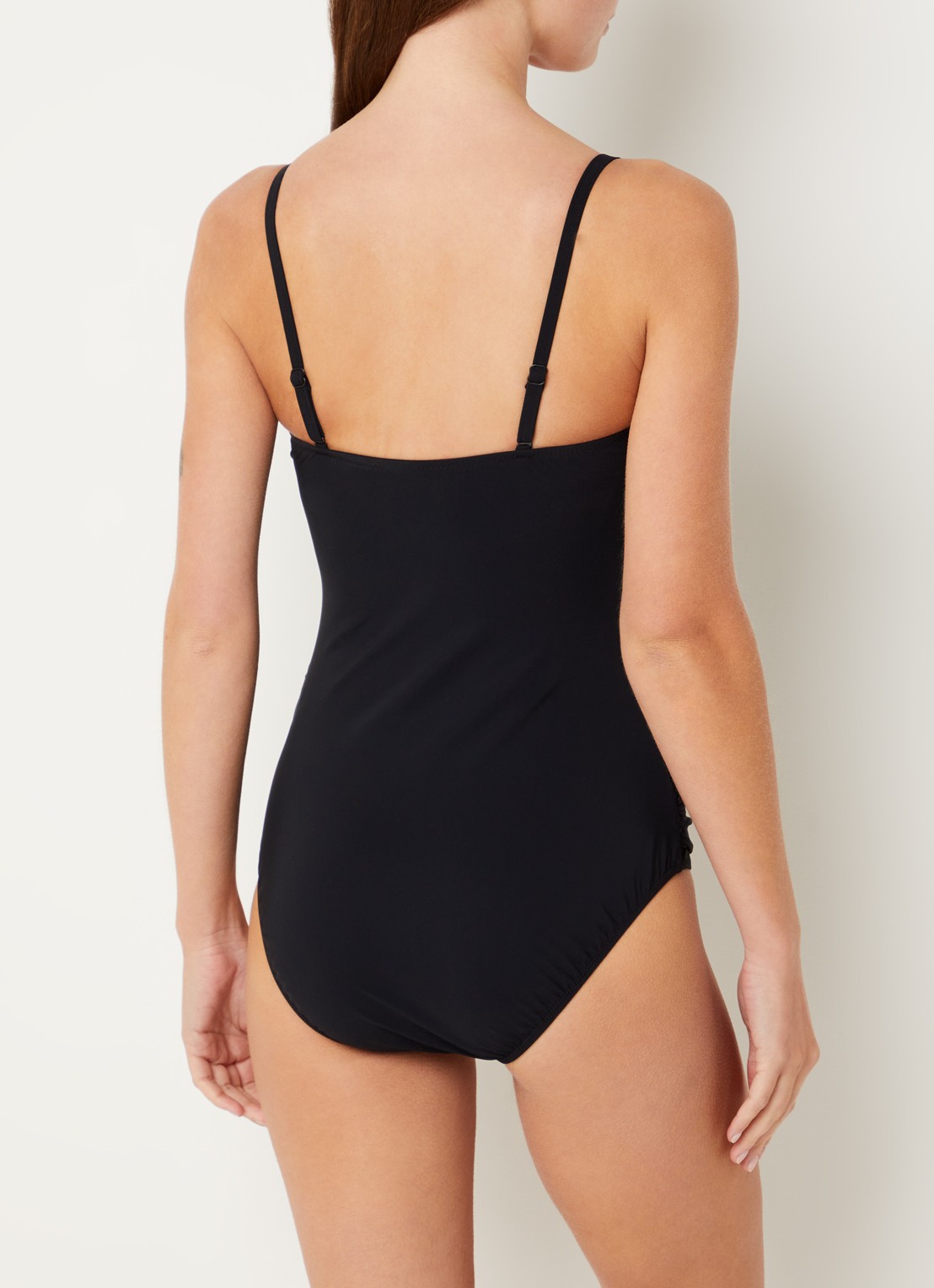 Gottex Corrigerend bandeau badpak met voorgevormde cups - achterkant zwart