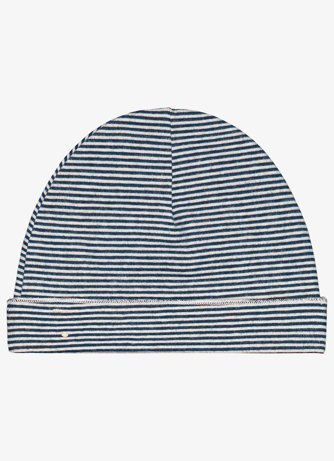 Gray Label Baby muts met streepprint - voorkant blauwgrijs