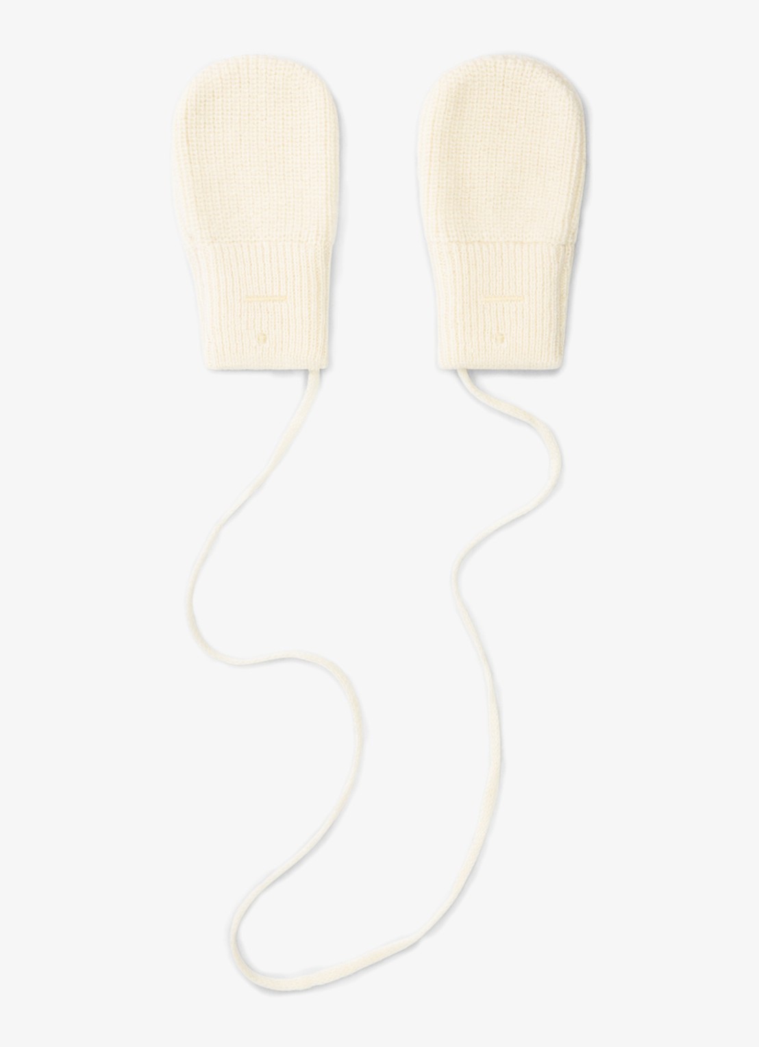 Gray Label Fijngebreide wanten van merino wol - voorkant gebroken wit