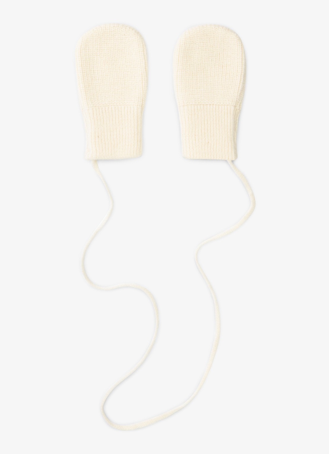 Gray Label Fijngebreide wanten van merino wol - voorkant 2 gebroken wit