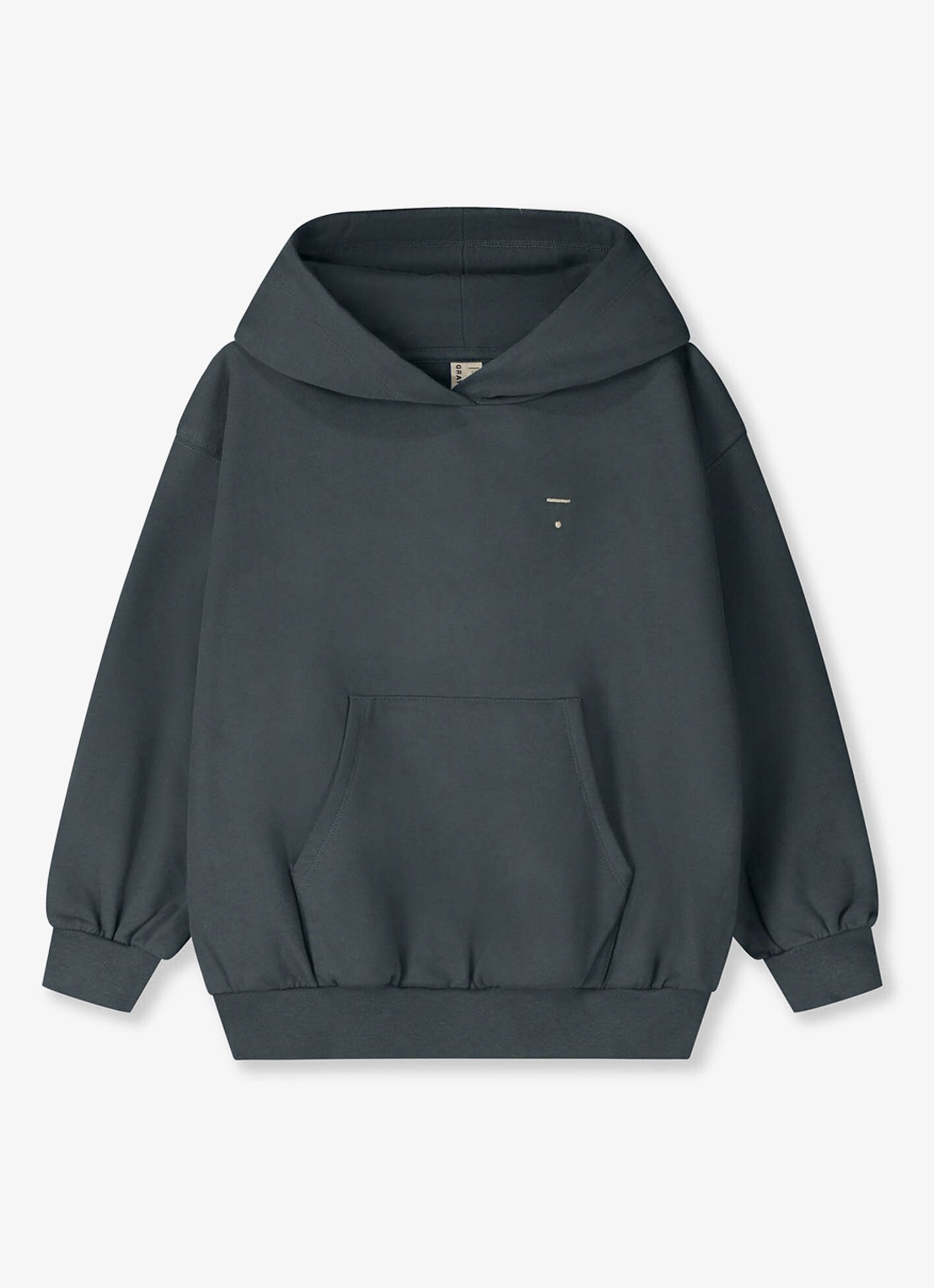 Gray Label Hoodie van katoen - voorkant 2 blauwgrijs