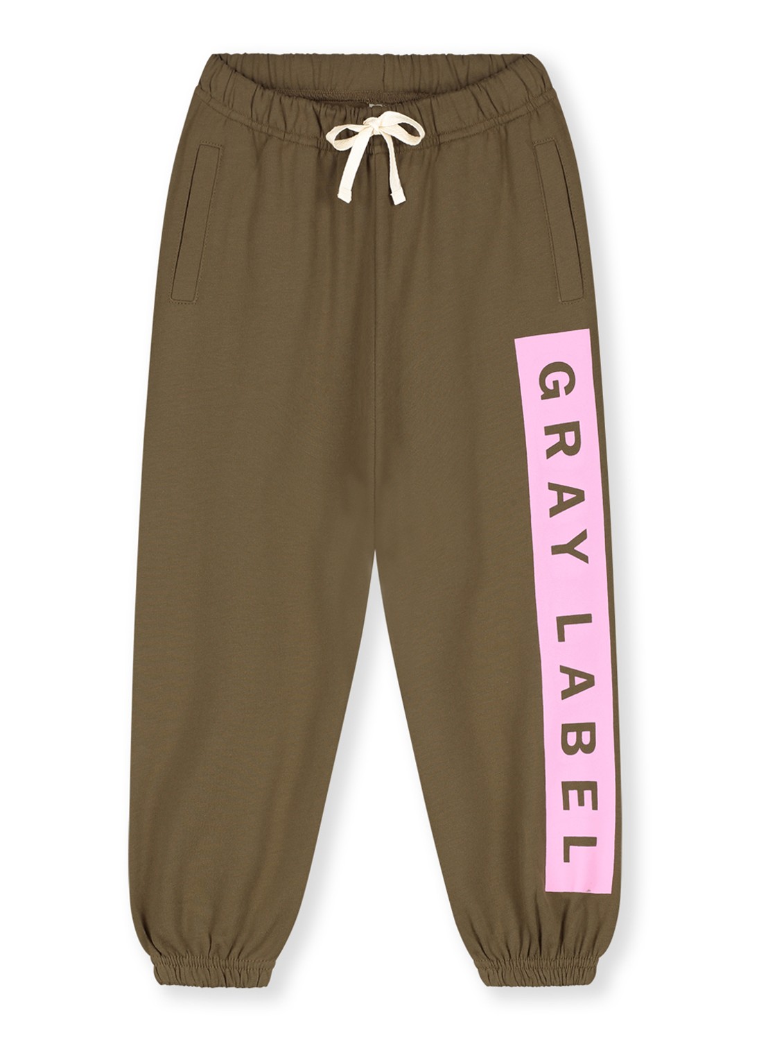 Gray Label Joggingbroek met logo - voorkant 2 bruin