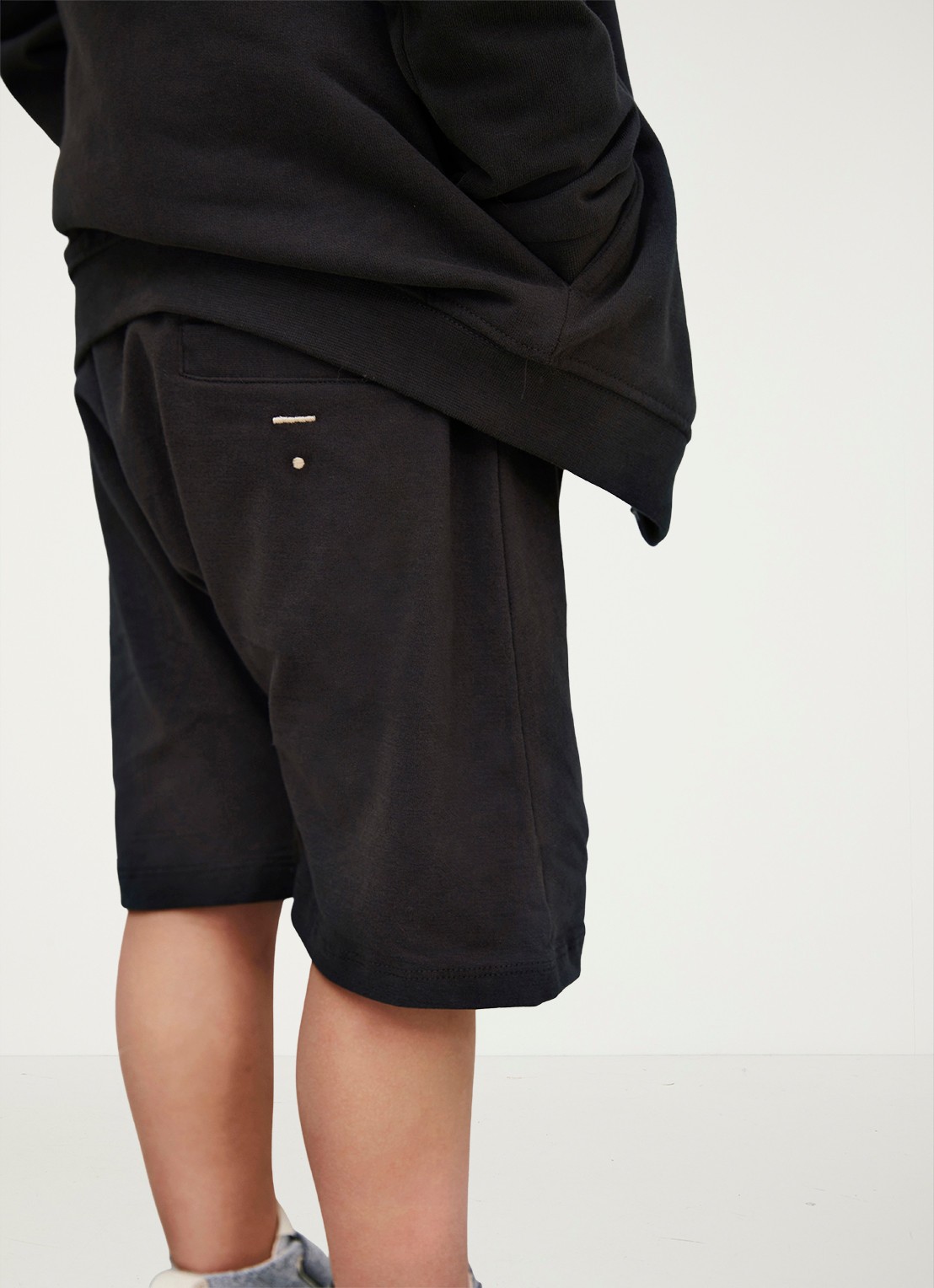 Gray Label Korte joggingbroek van  katoen  - voorkant 3 zwart