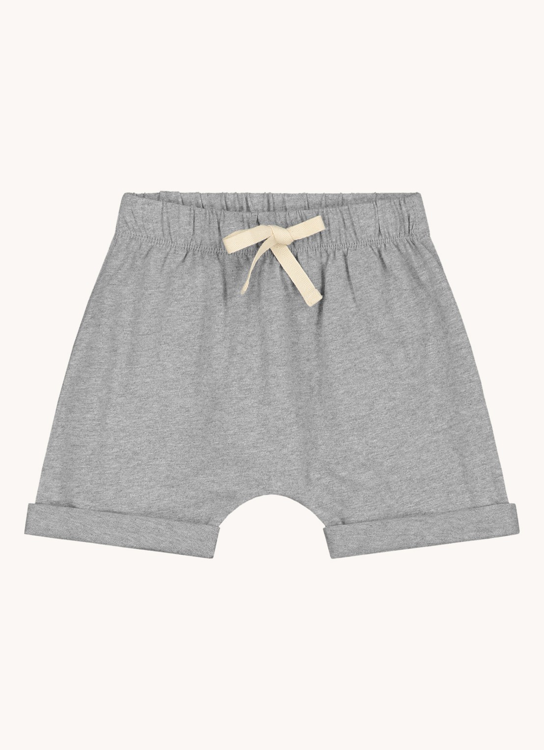 Gray Label Korte joggingbroek van  katoen  - voorkant 2 grijsmele