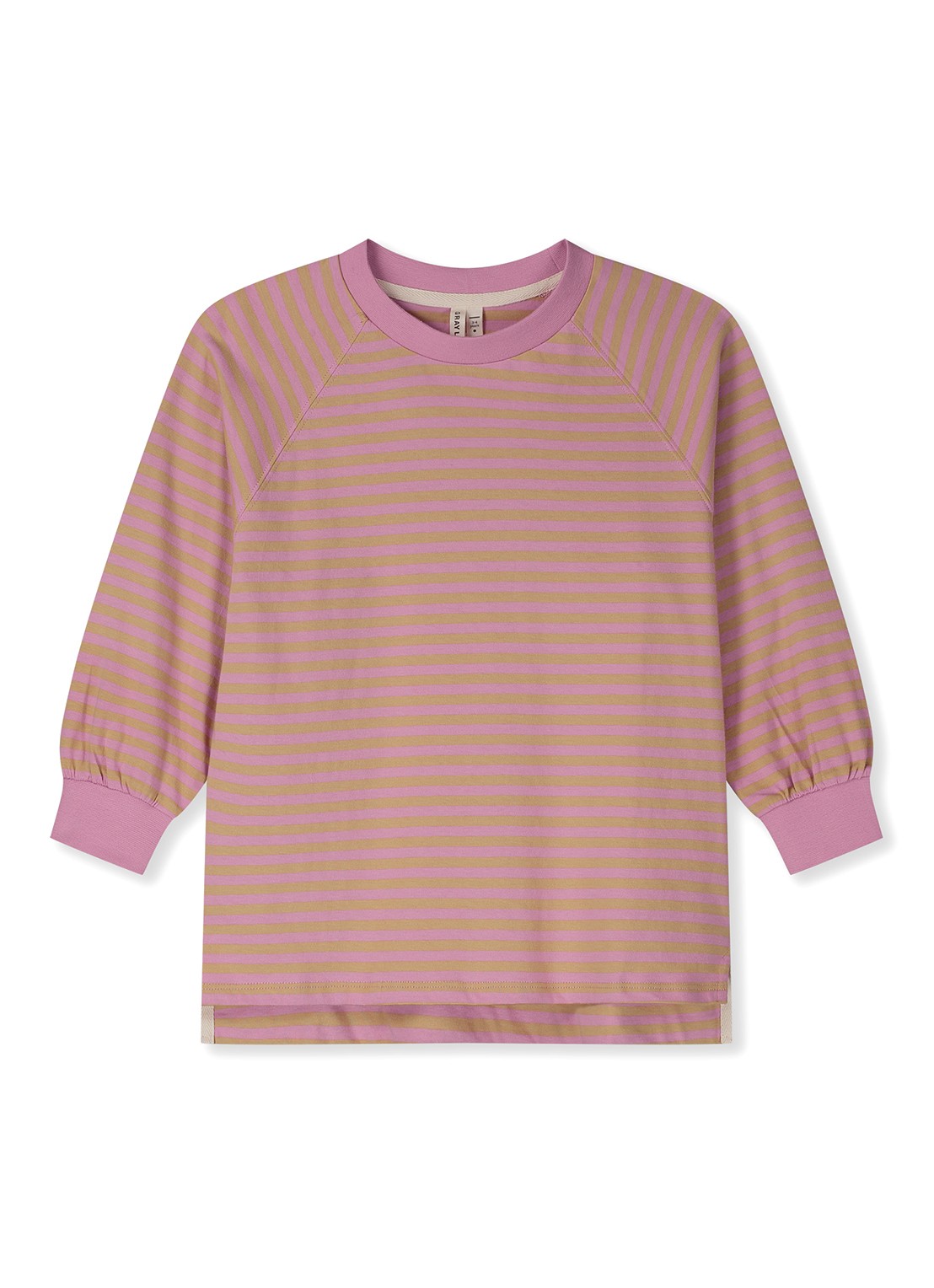 Gray Label Longsleeve met streepprint - voorkant lichtroze