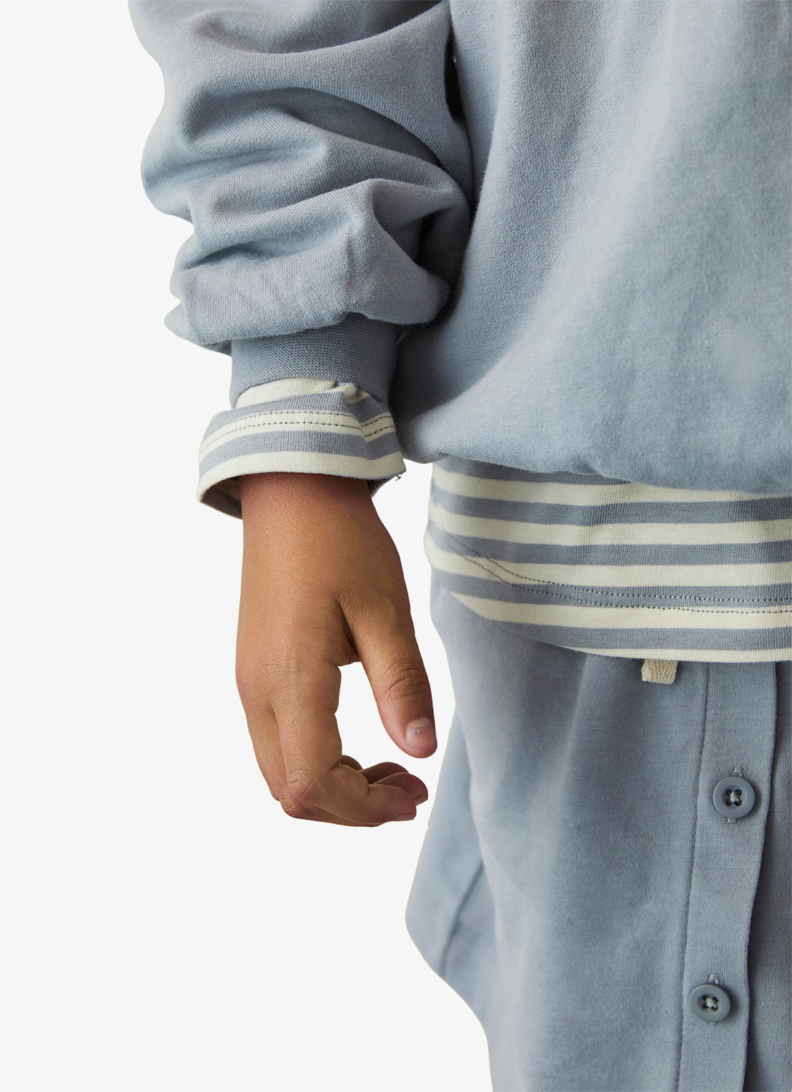 Gray Label Minirok met steekzakken - detail 3 blauwgrijs