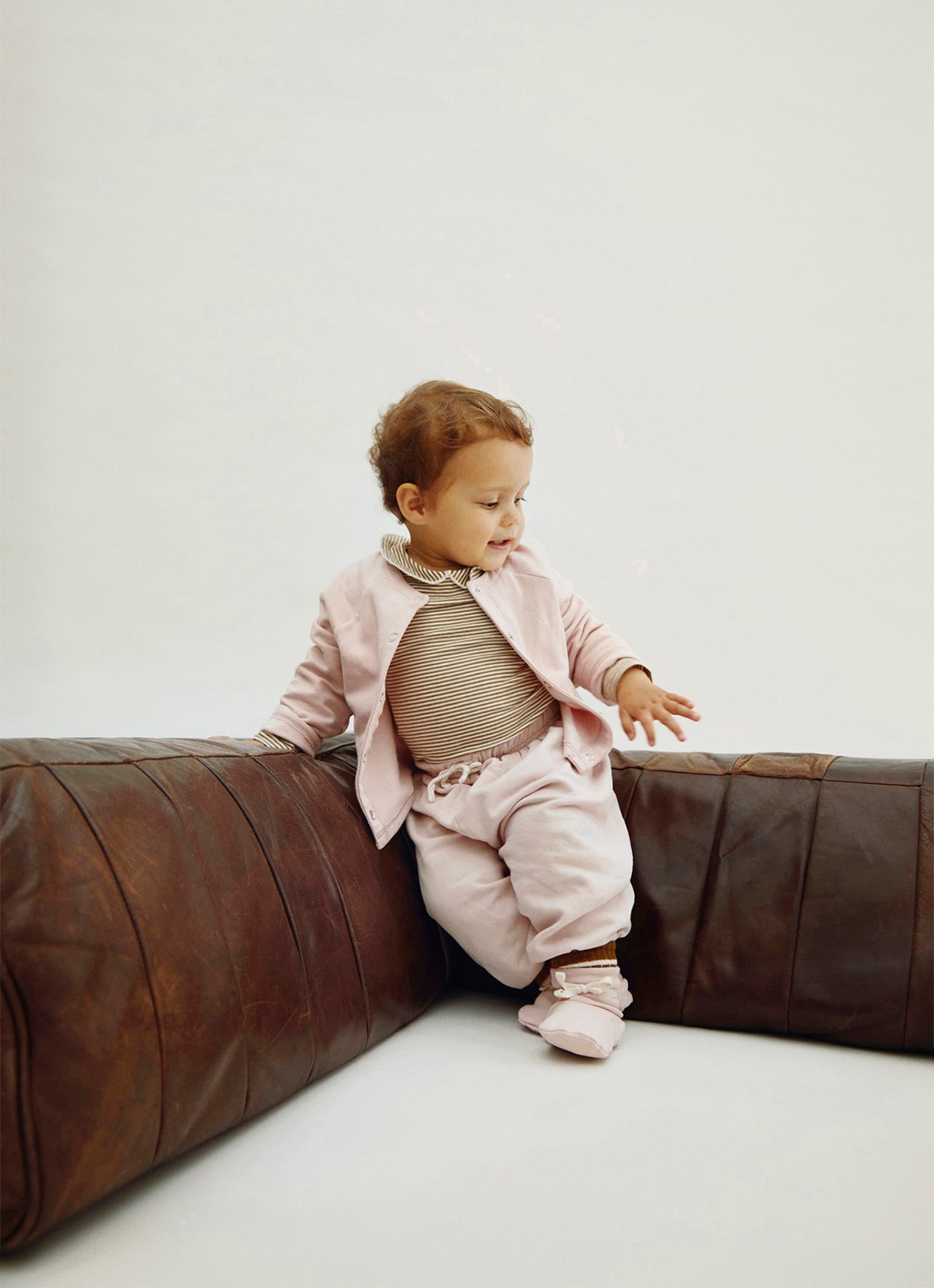 Gray Label Raglan fijngebreid vest  - voorkant 3 oudroze