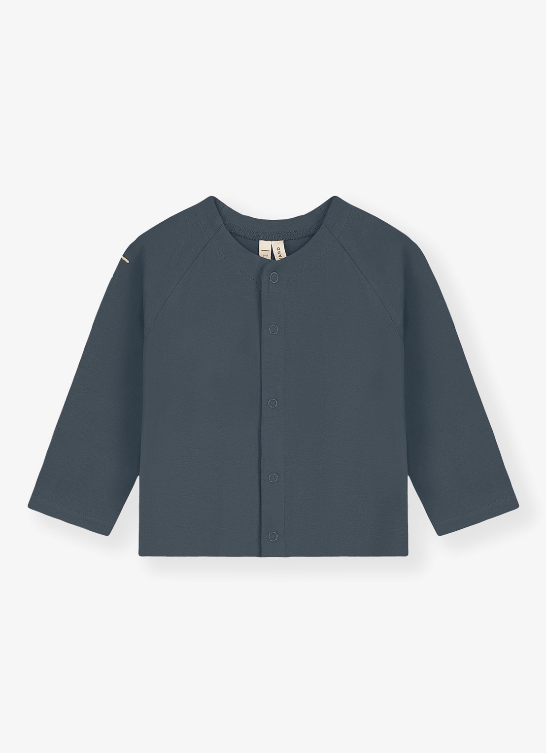 Gray Label Raglan fijngebreid vest  - voorkant 2 blauw