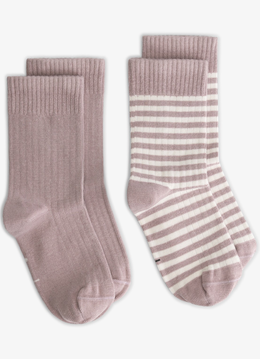 Gray Label Ribgebreide sokken in 2-pack - voorkant oudroze