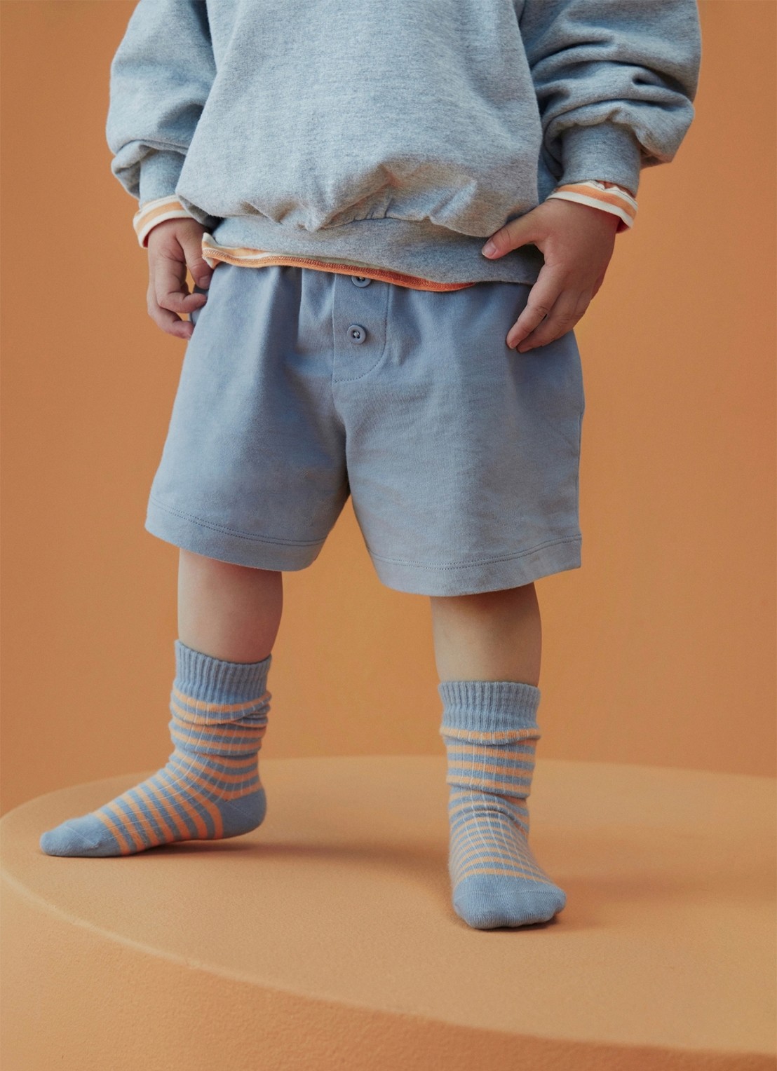 Gray Label Ribgebreide sokken met streepprint - detail 2 grijs