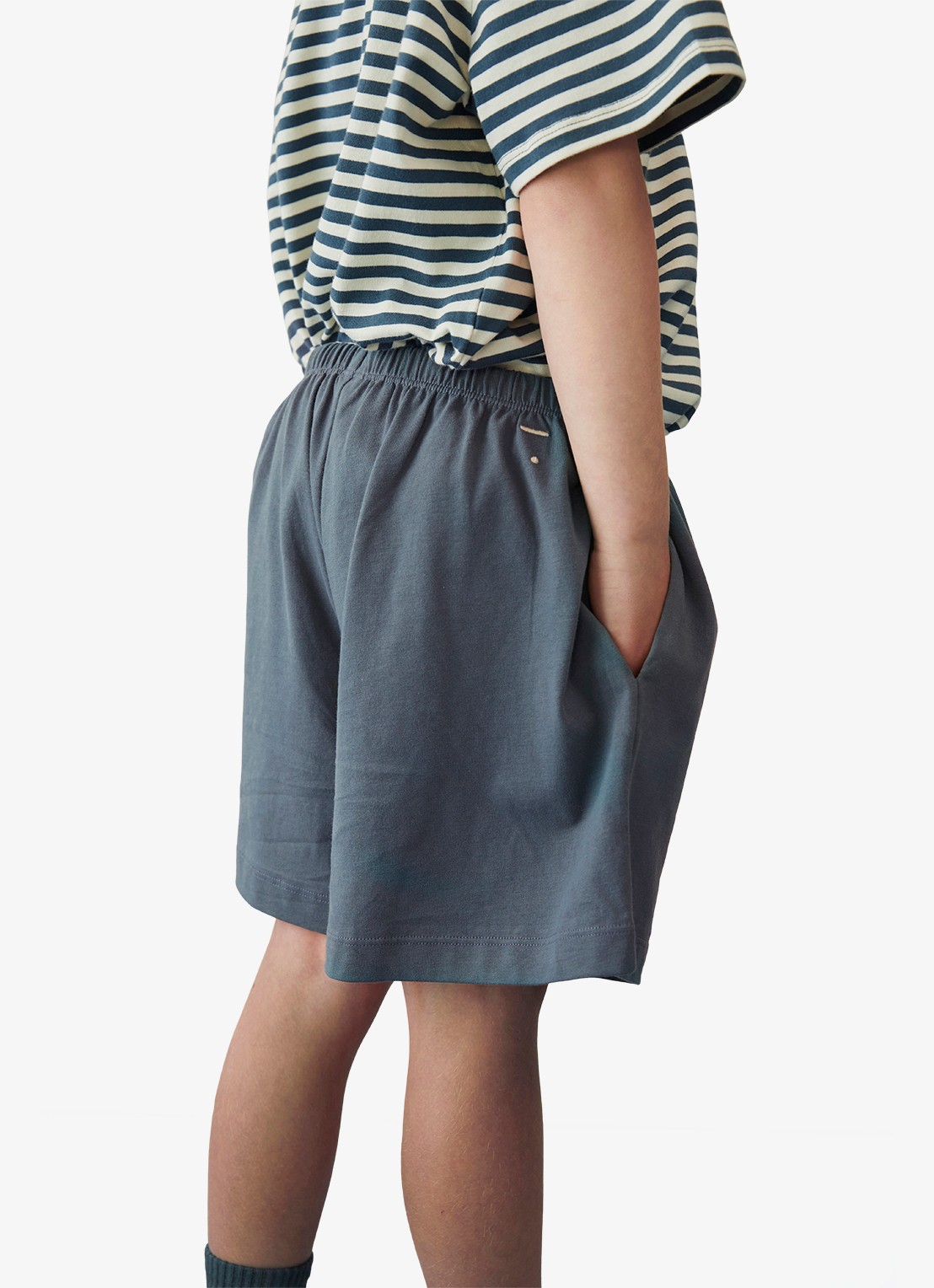 Gray Label Straight fit korte broek met steekzakken - detail blauwgrijs