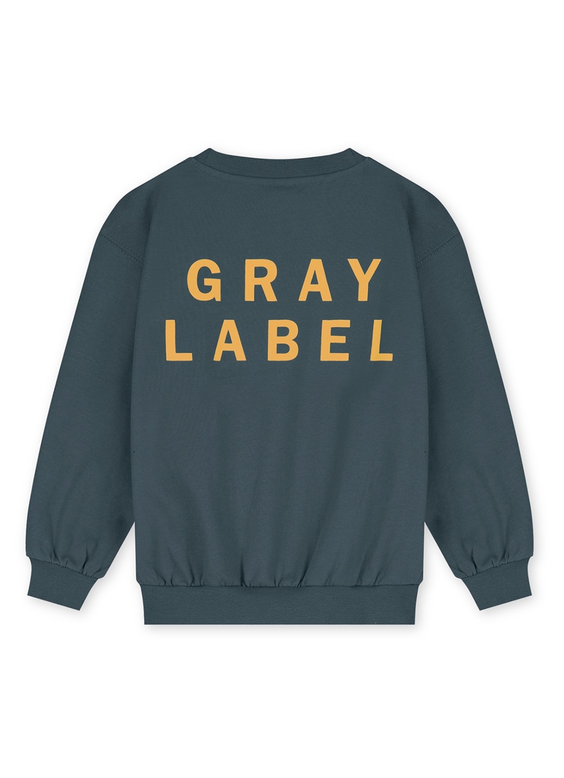 Gray Label Sweater met logo - achterkant blauwgrijs