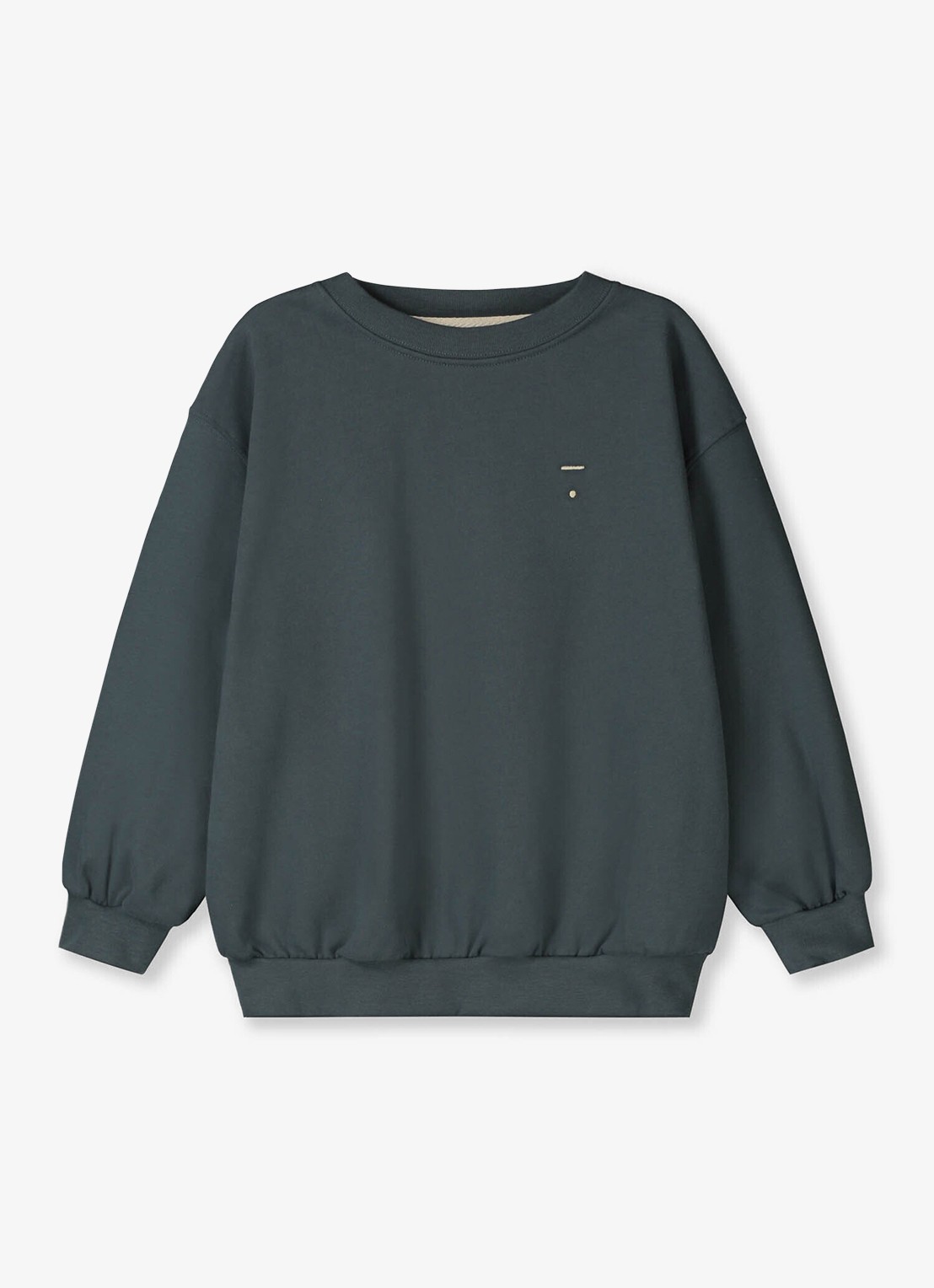 Gray Label Sweater met ronde hals - voorkant blauwgrijs