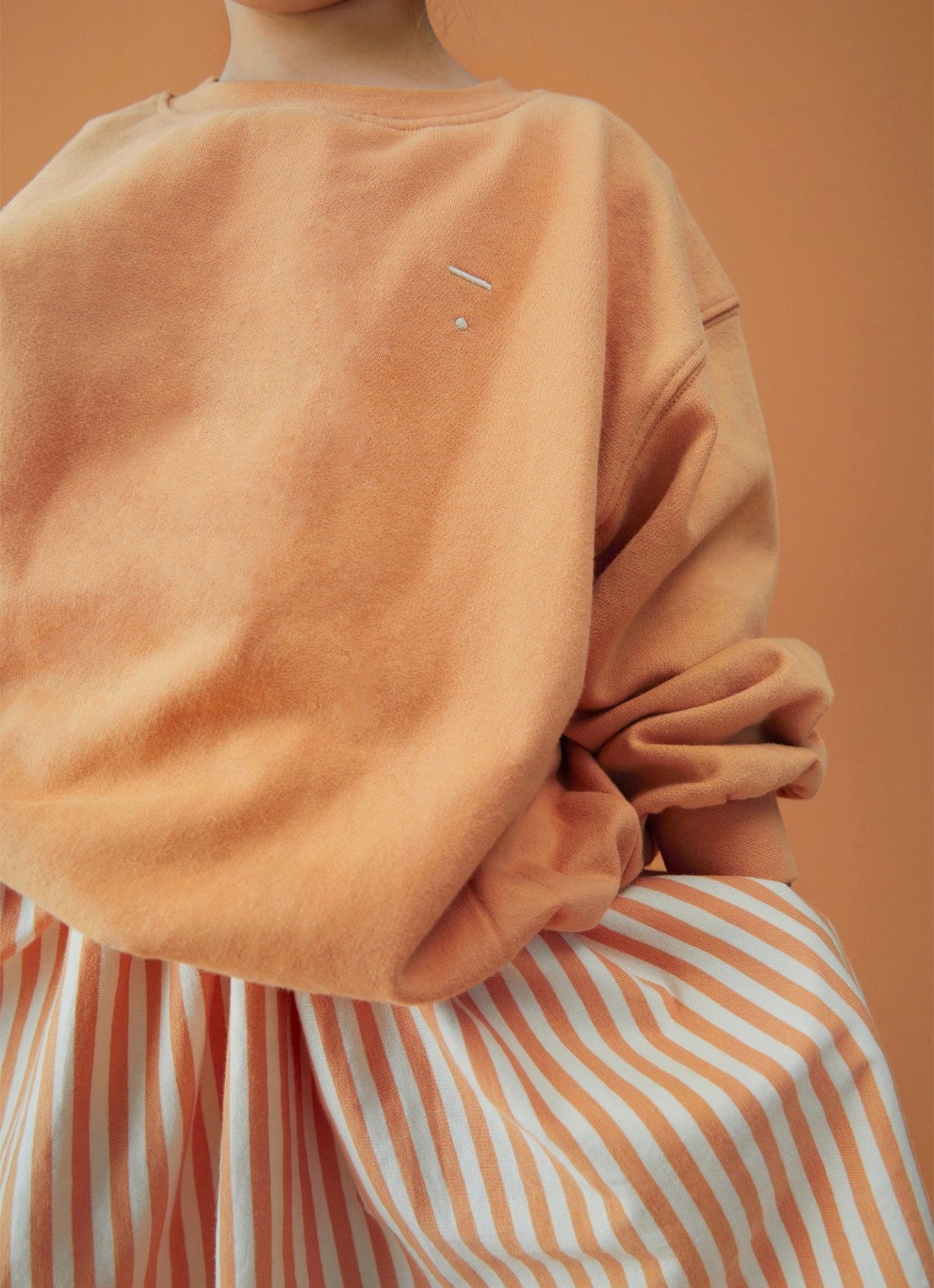 Gray Label Sweater met ronde hals - detail 3 orange