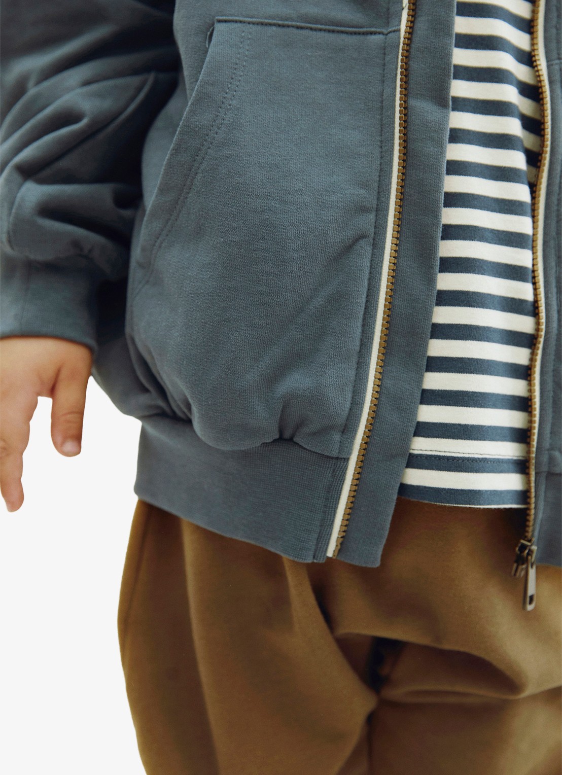 Gray Label Sweatvest met stretch - detail 4 blauwgrijs