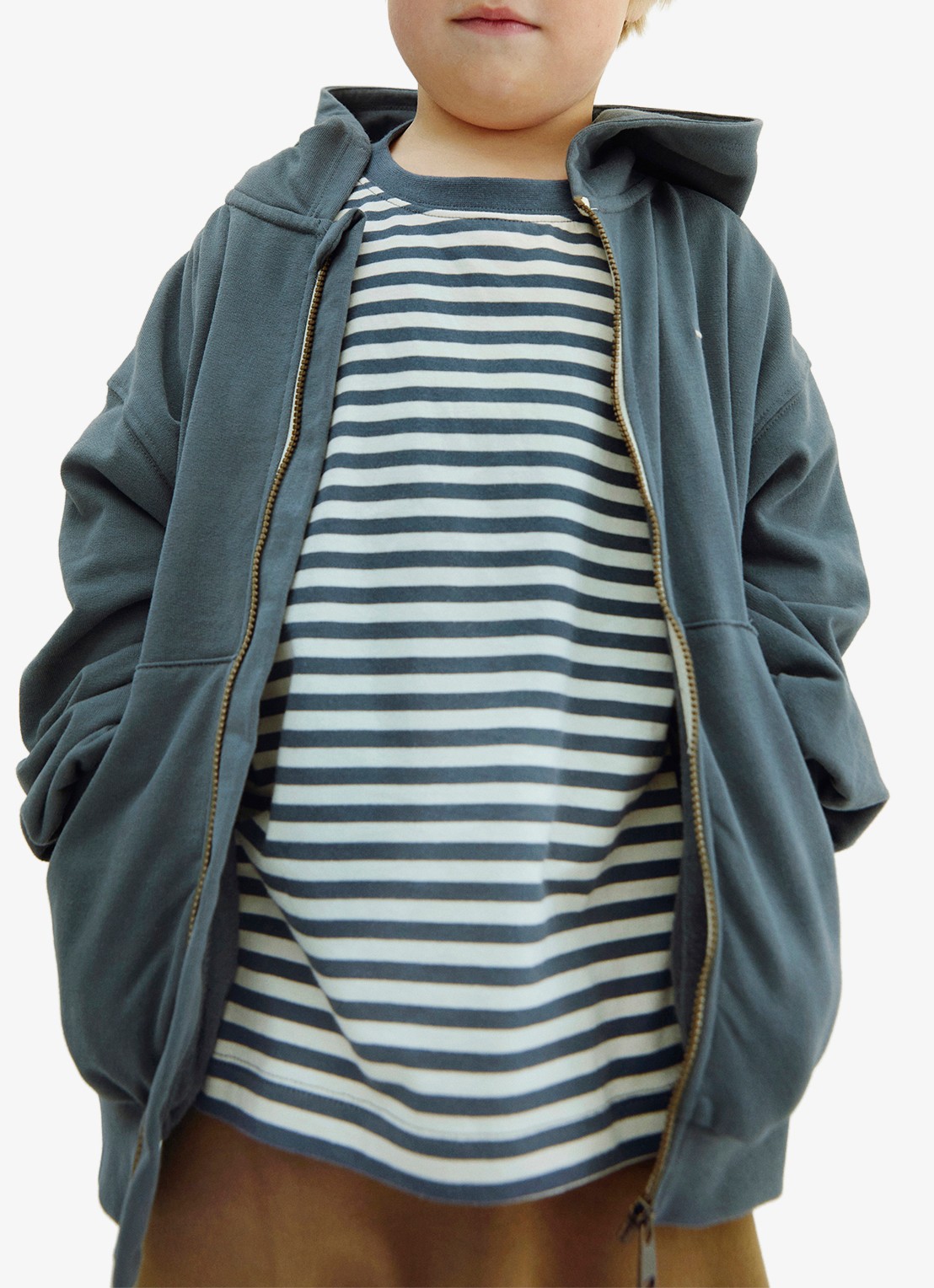 Gray Label Sweatvest met stretch - voorkant 2 blauwgrijs