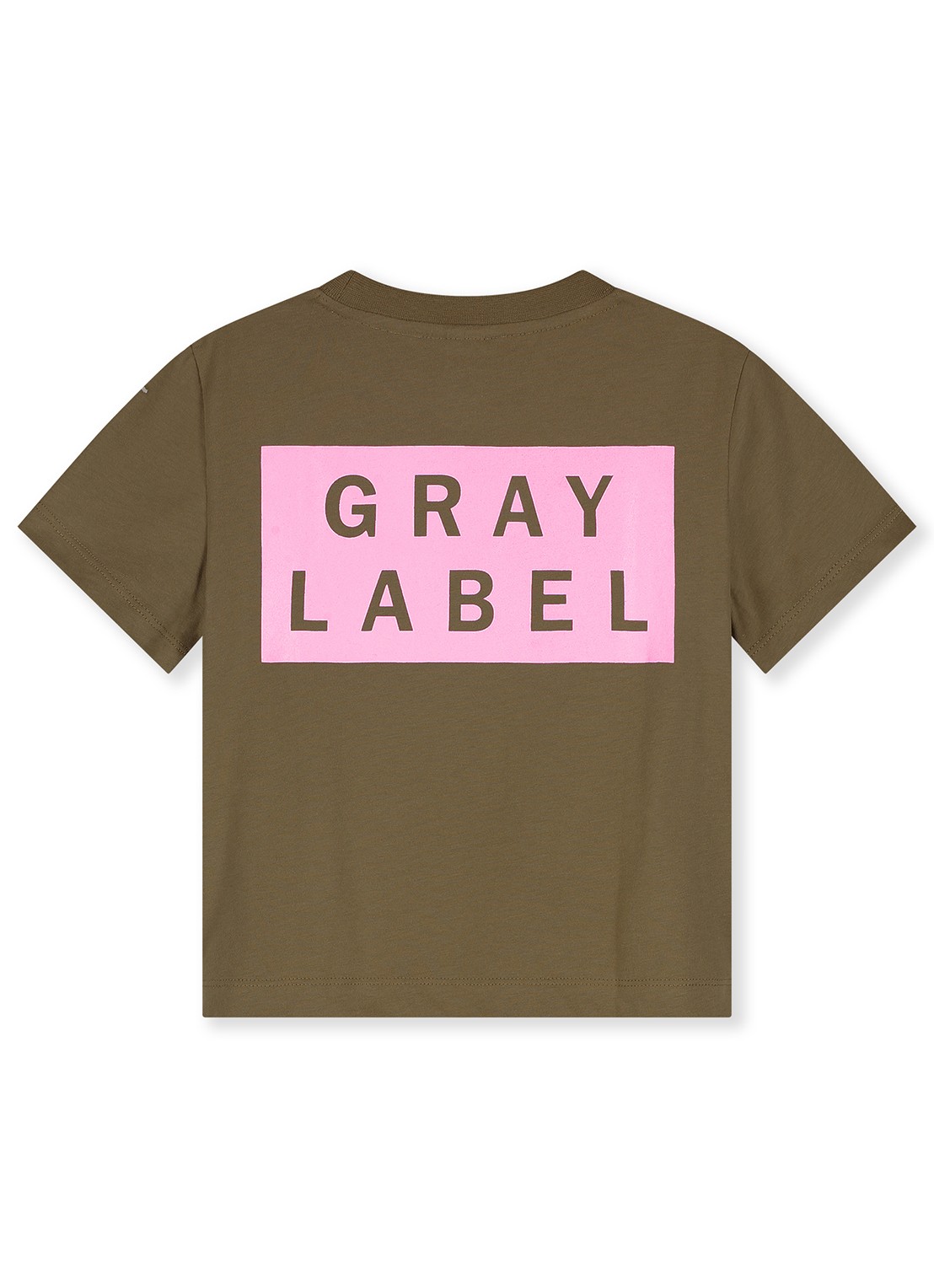 Gray Label T-shirt met logo - achterkant bruin