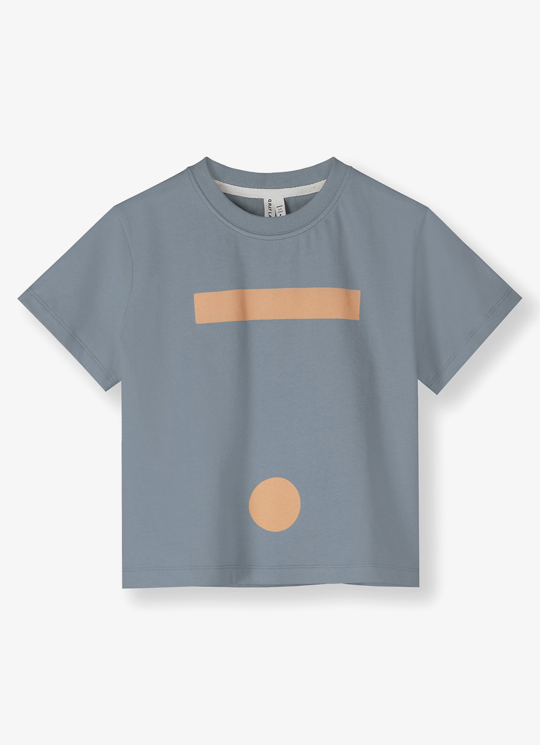 Gray Label T-shirt met print - voorkant 2 staalblauw