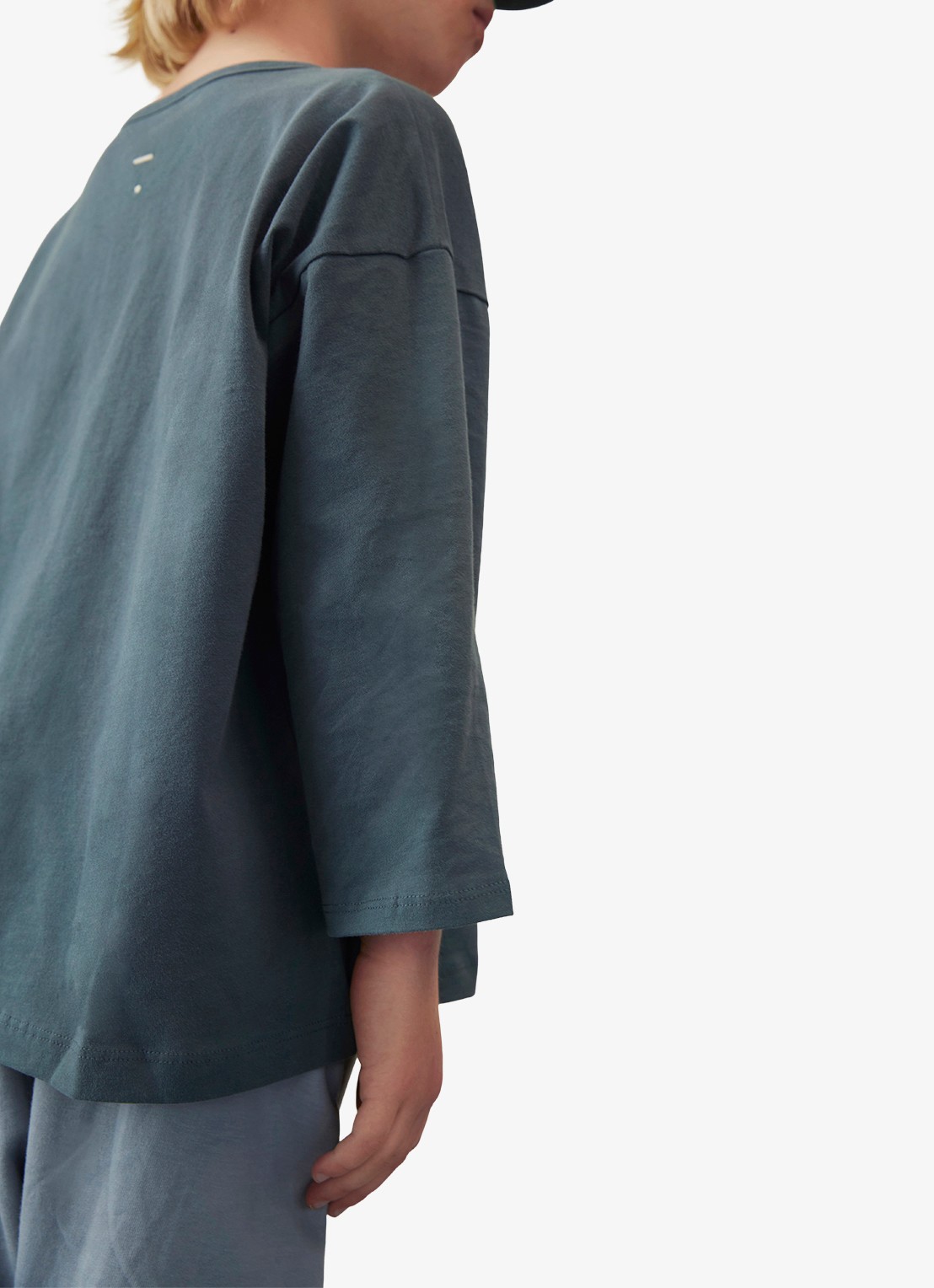 Gray Label T-shirt met ronde hals - detail 4 petrol