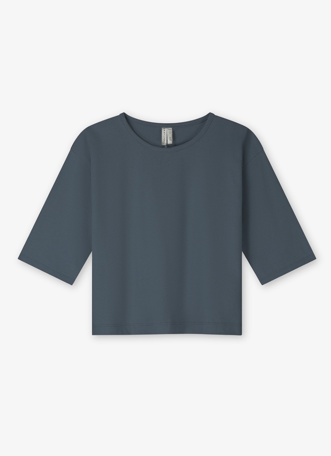 Gray Label T-shirt met ronde hals - voorkant petrol