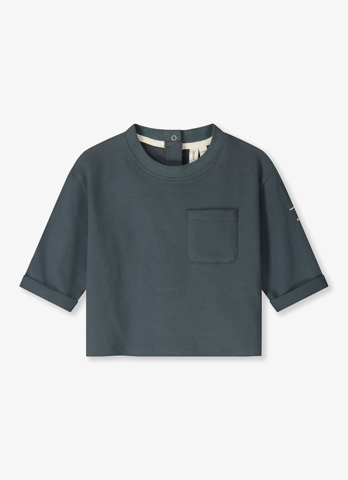 Gray Label T-shirt met streepprint - voorkant 2 blauw