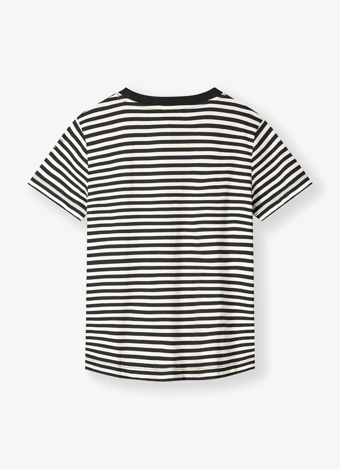 Gray Label T-shirt met streepprint - voorkant 2 zwart