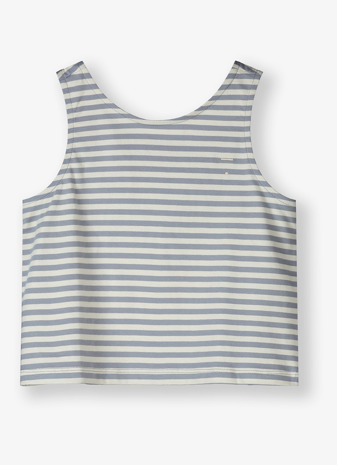 Gray Label Tanktop met streepprint - voorkant 4 staalblauw