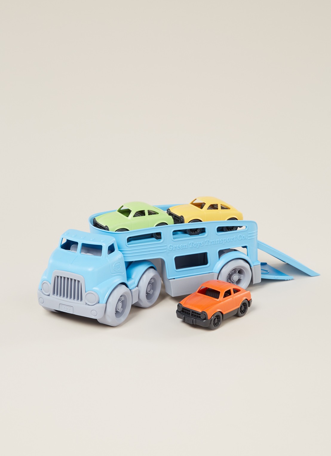 Green Toys Car Carrier oplaadtruck - voorkant 2 blauw