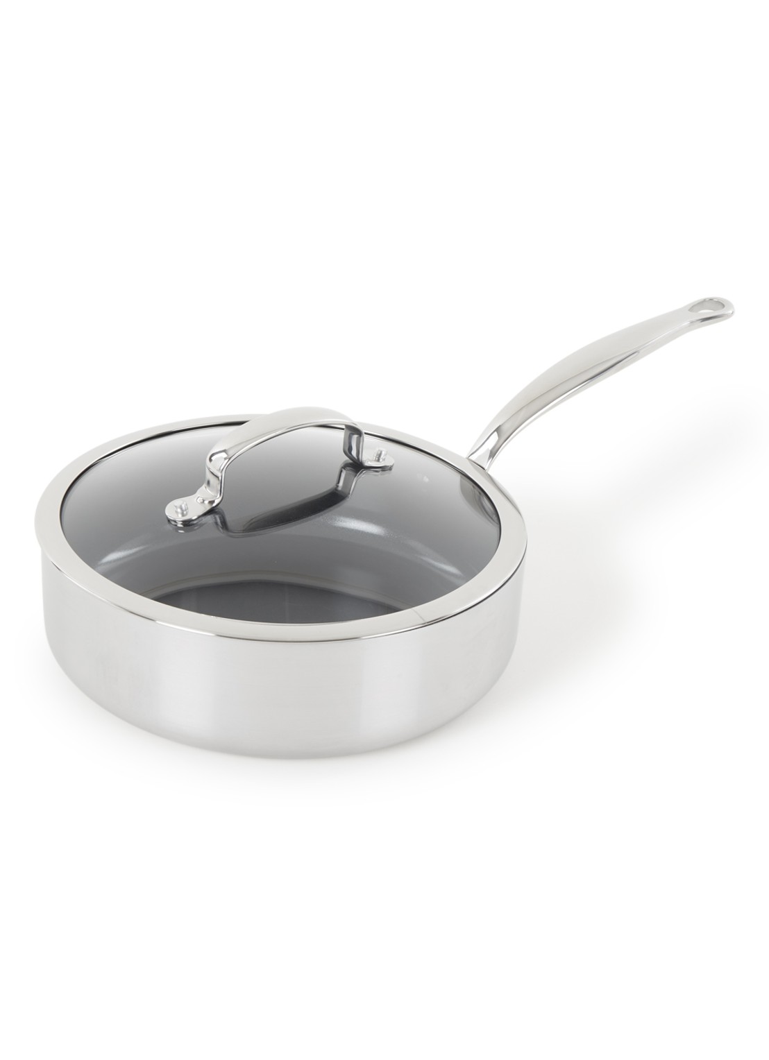 GreenPan Barcelona Evershine hapjespan Ø24 cm - voorkant zilver