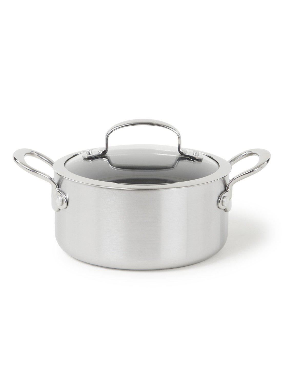 GreenPan Barcelona Evershine kookpan 18 cm - voorkant zilver