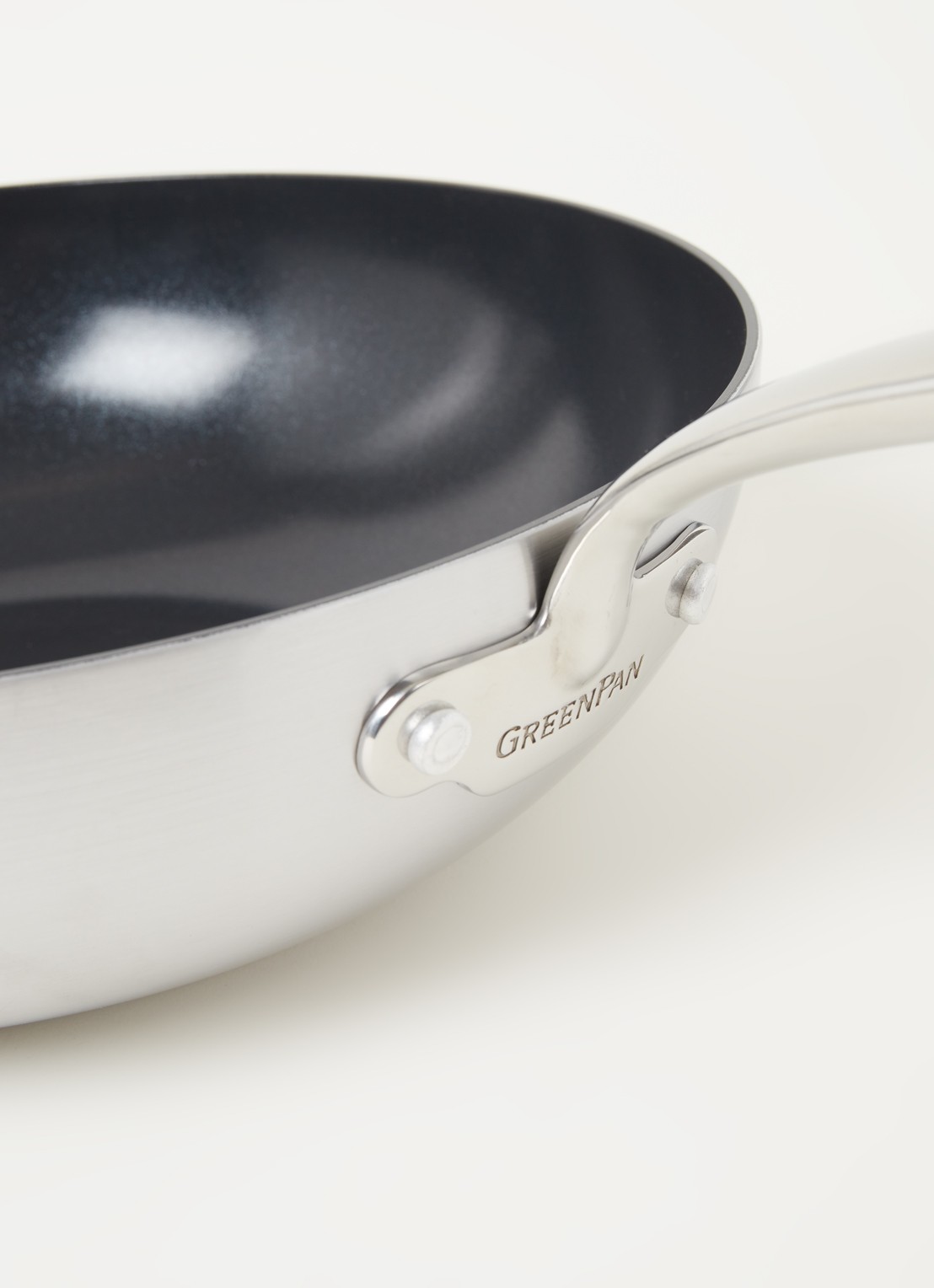 GreenPan Barcelona wokpan Ø30 cm - detail 2 zilver
