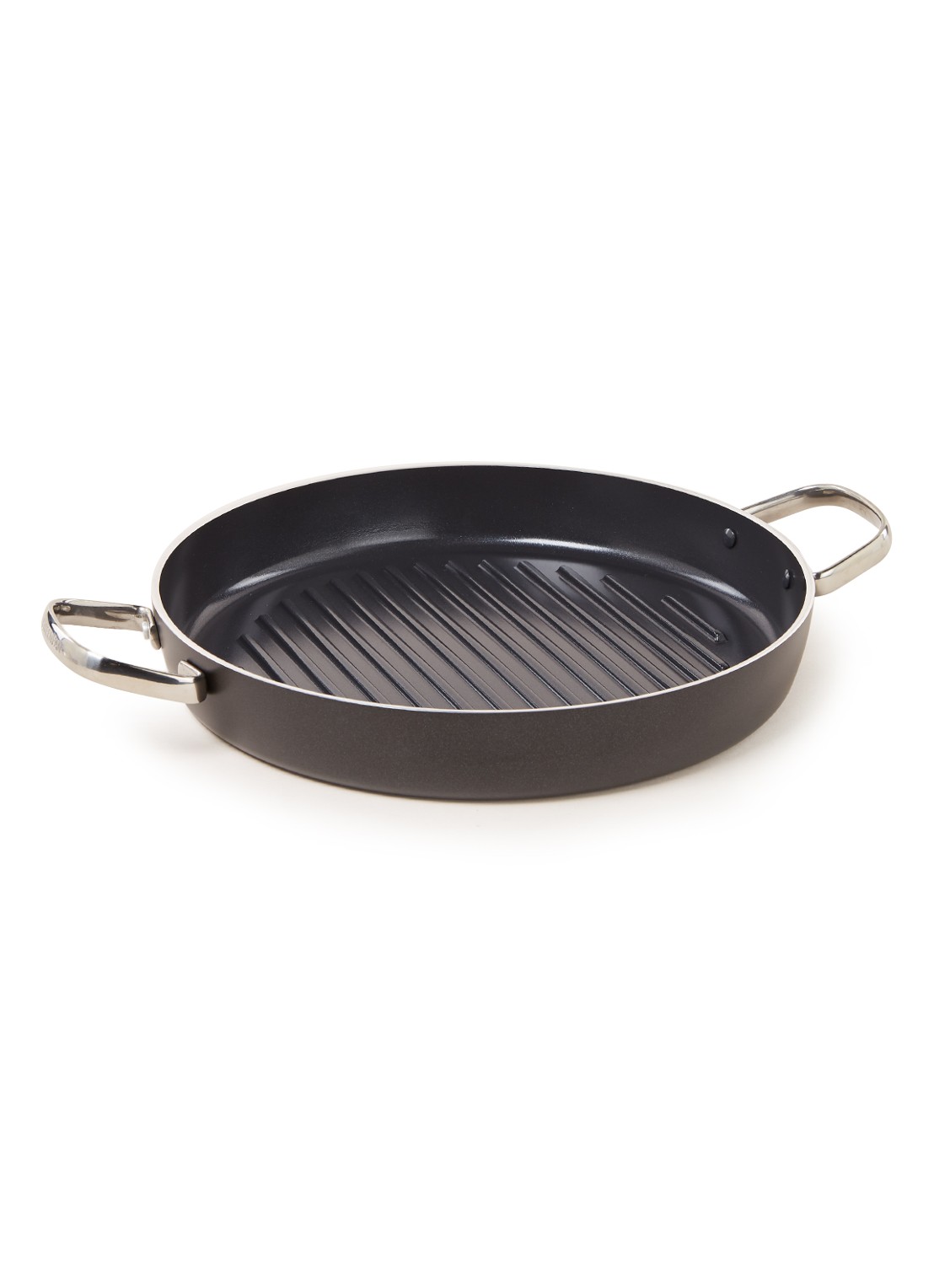 GreenPan Essentials grillpan Ø28 cm - voorkant 2 zwart