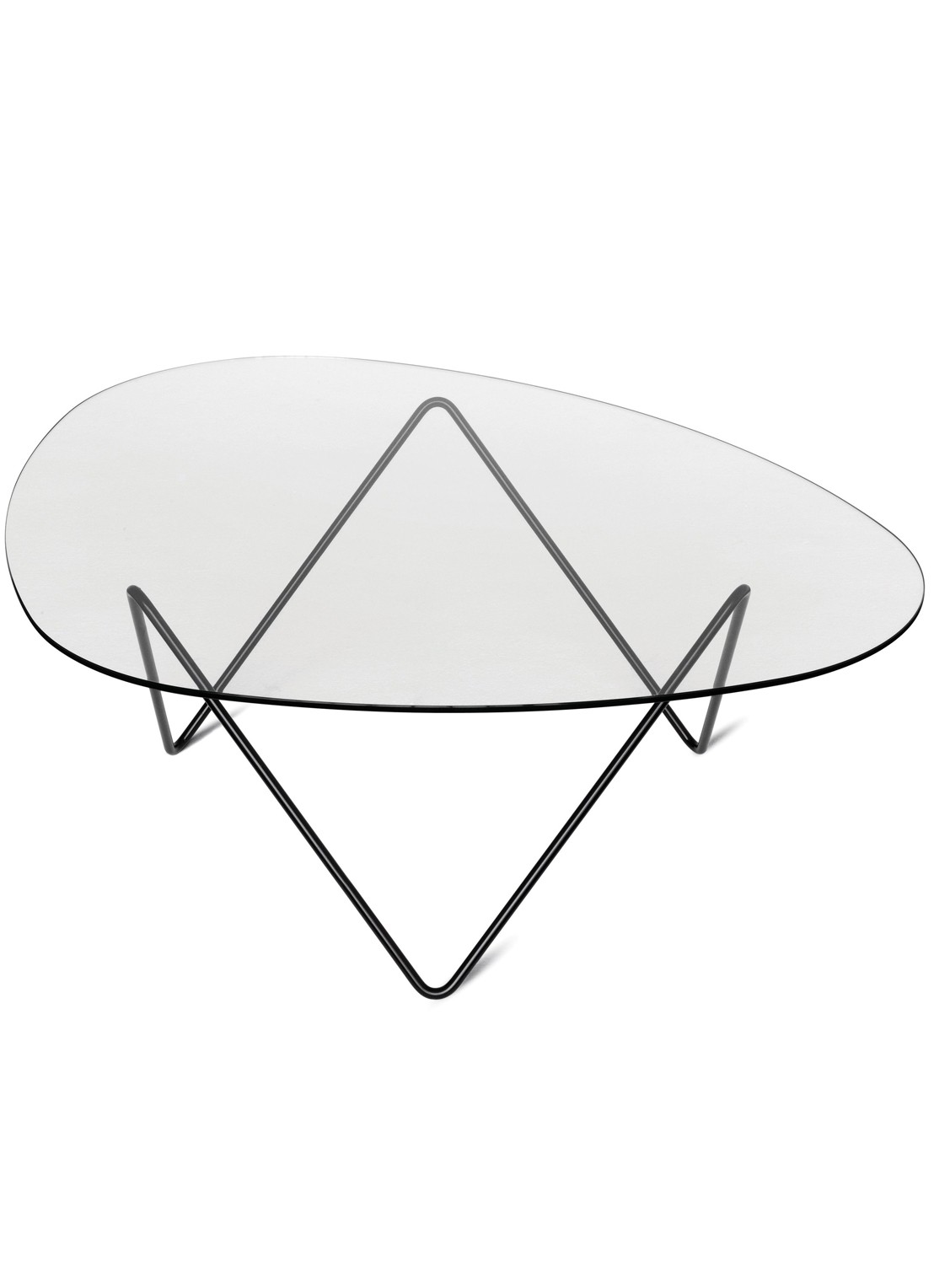 Gubi Pedrera salontafel 106 x 86 cm - voorkant zwart
