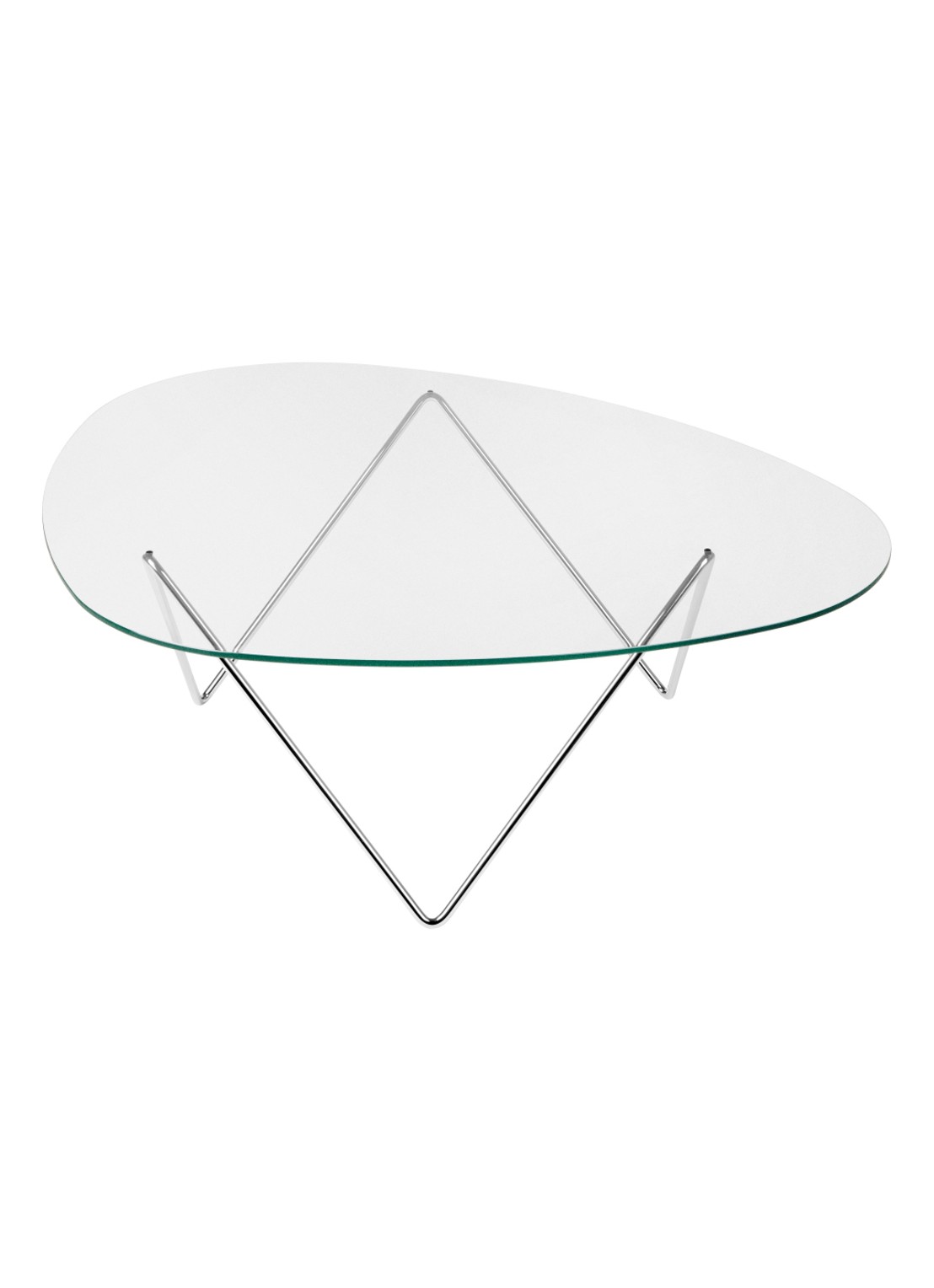 Gubi Pedrera salontafel 106 x 86 cm - voorkant chroom