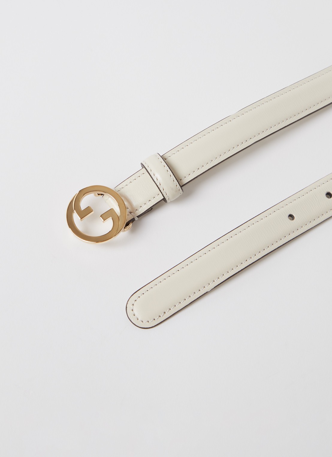 Gucci Blondie riem van leer met logo - detail 2 wit